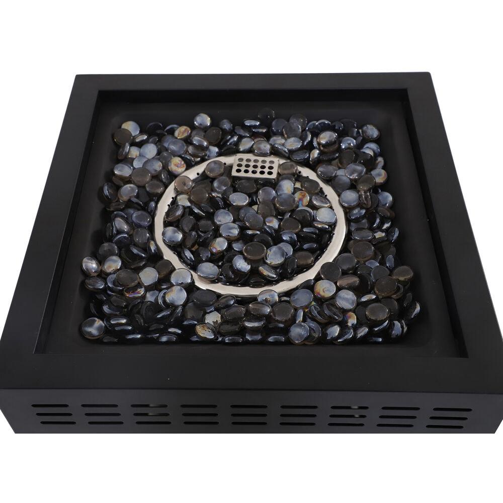 Hanover Naples 40,000 BTU Column Fire Pit with Glass Burner Enclosure