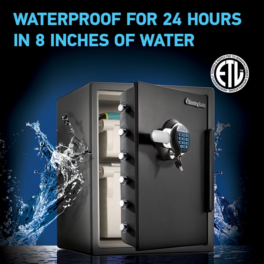 Sentry Safe Digital Fire/Water Safe - 2 ft³ - Digital, Programmable, Dual Key Lock - 4 Live-locking Bolt(s) - Fire Proof, Water Resistant, Pry Resistant - for Tablet, Cell Phone, External Hard...