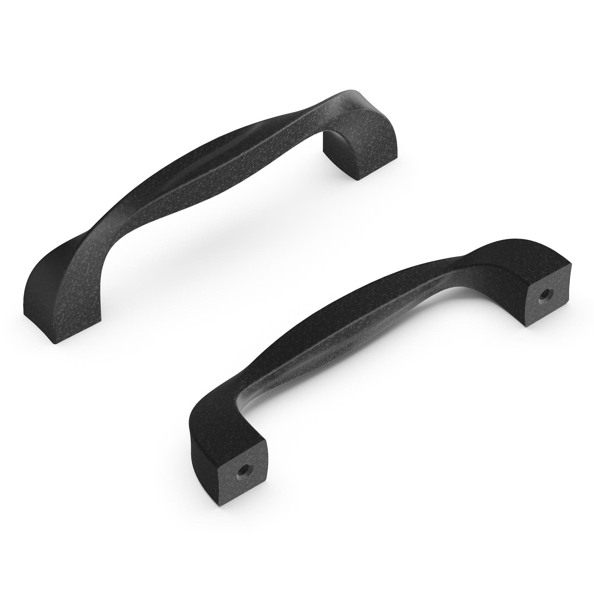 Black Iron 3-3/4 Inch Cabinet Pulls 10-Pack