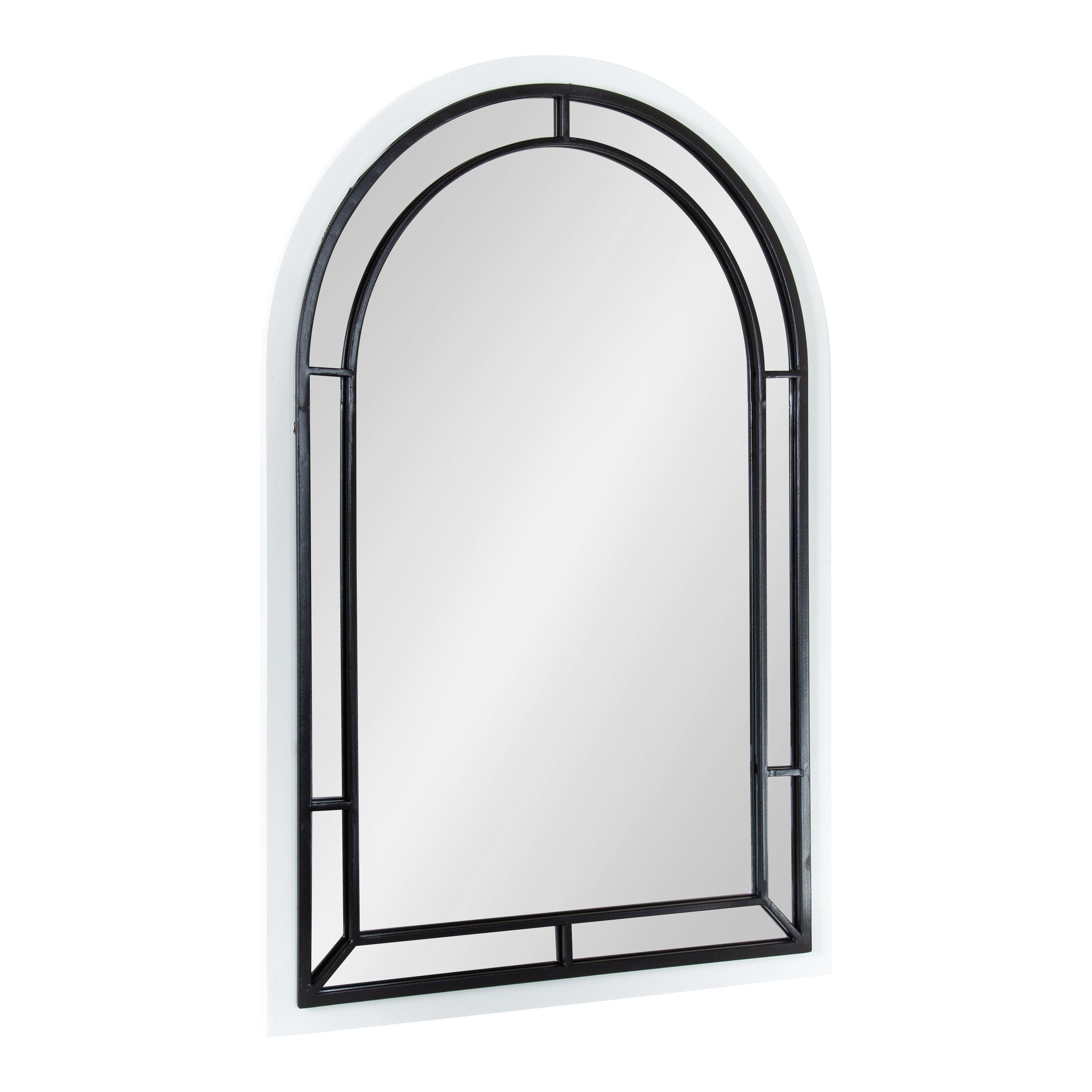 24" x 36" Audubon Rectangle Wall Mirror White - Kate & Laurel All Things Decor: Modern Style, No Assembly, MDF Frame