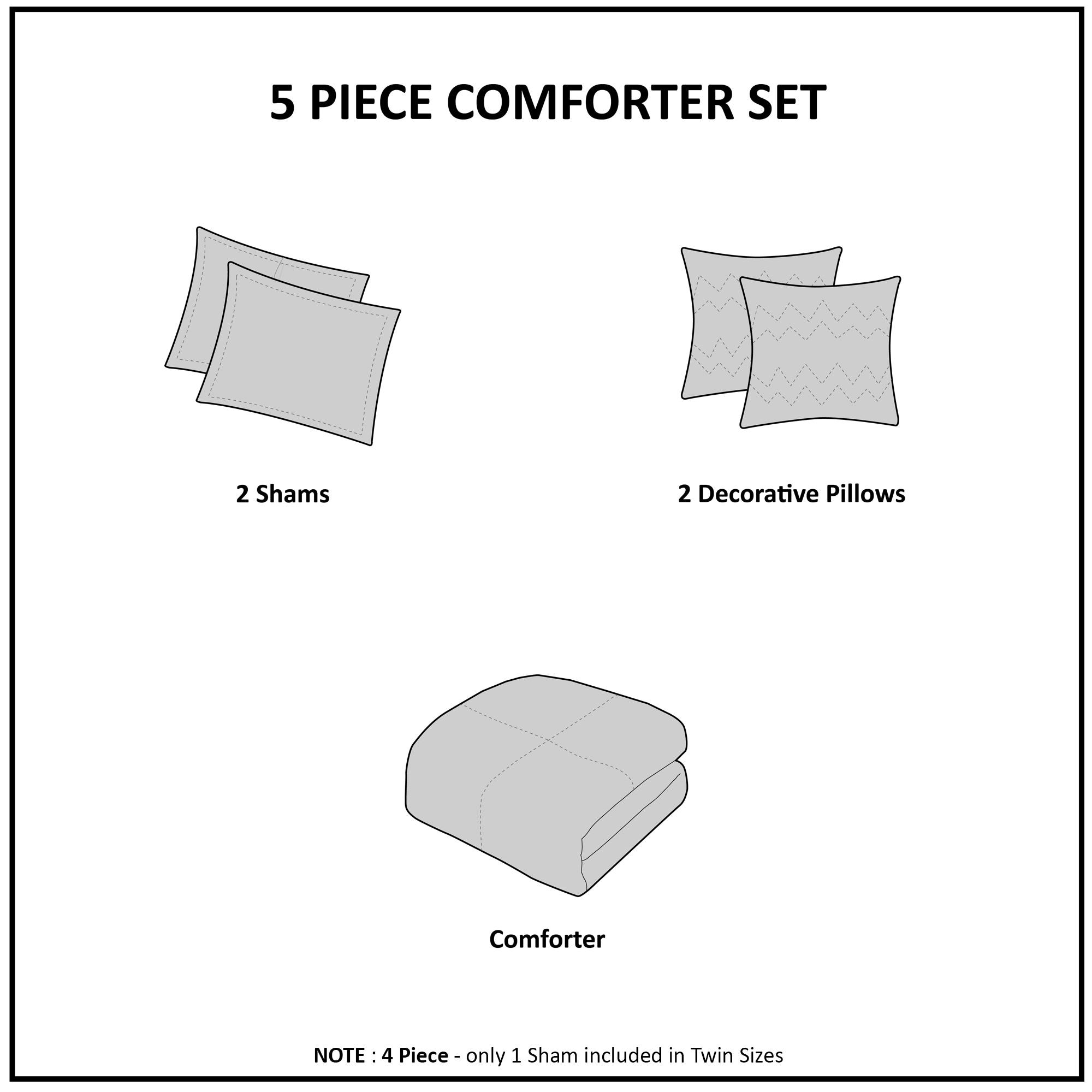 Intelligent Design Raina Metallic Printed Comforter Set