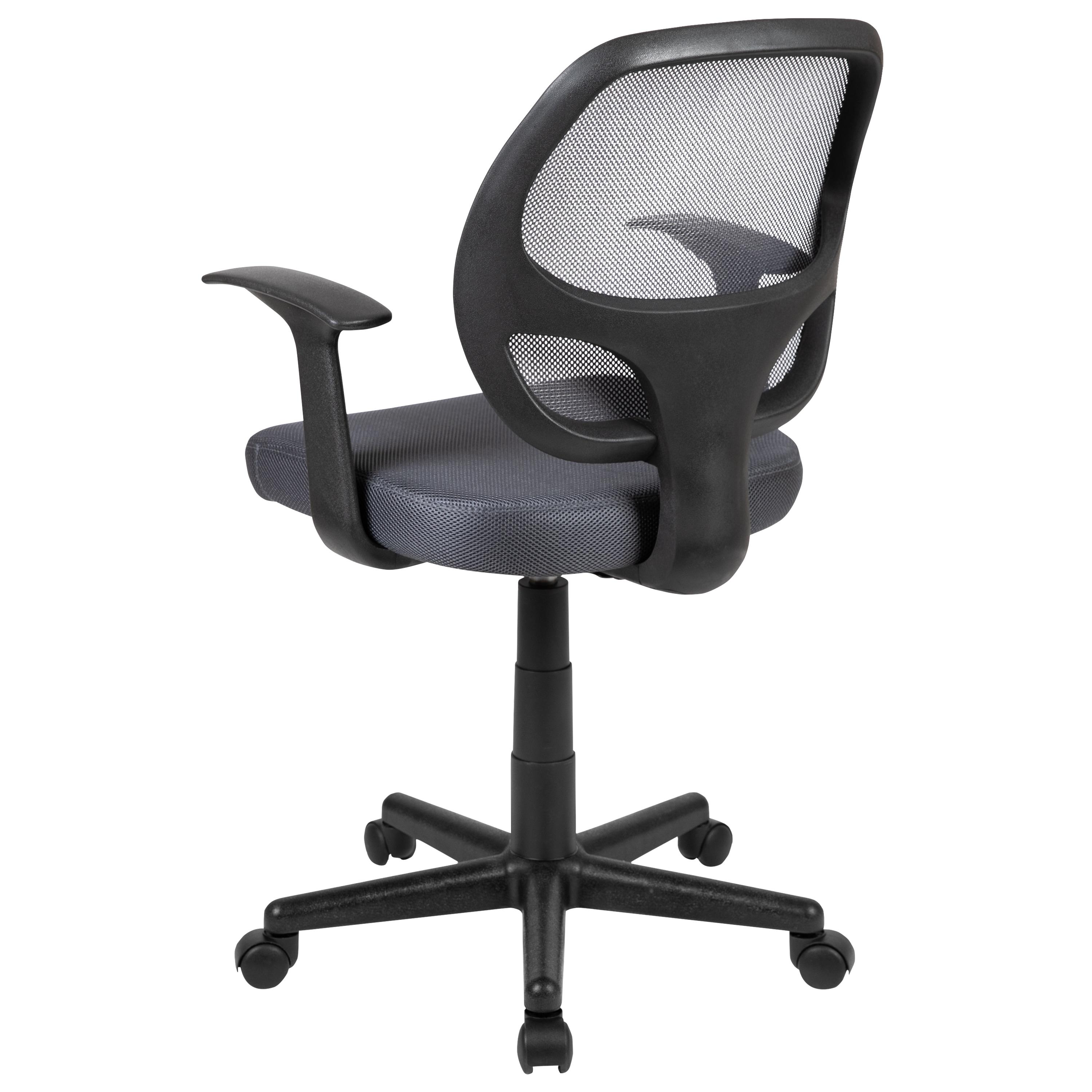 Mid-Back Mesh Swivel Ergonomic Task Office Chair - Arms