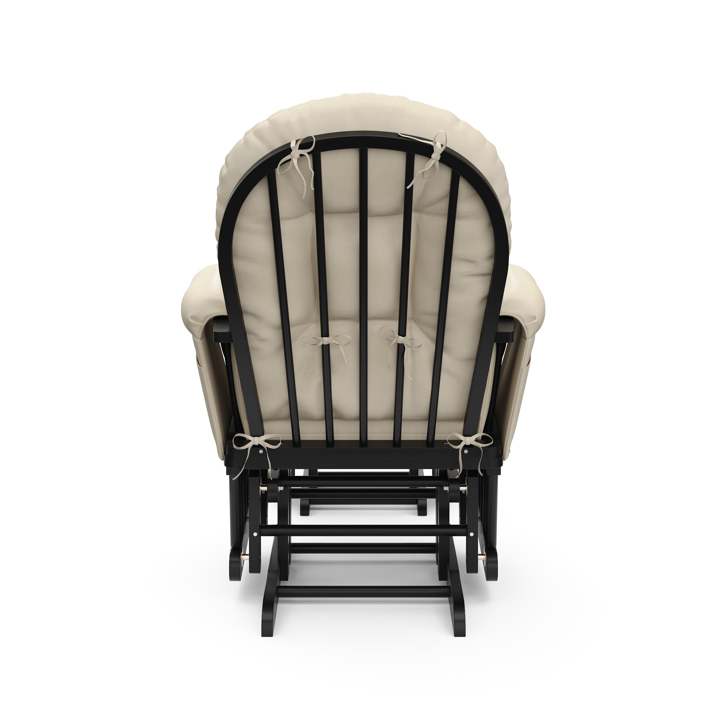 Storkcraft Hoop Infant Nursery Glider and Ottoman, Black with Beige