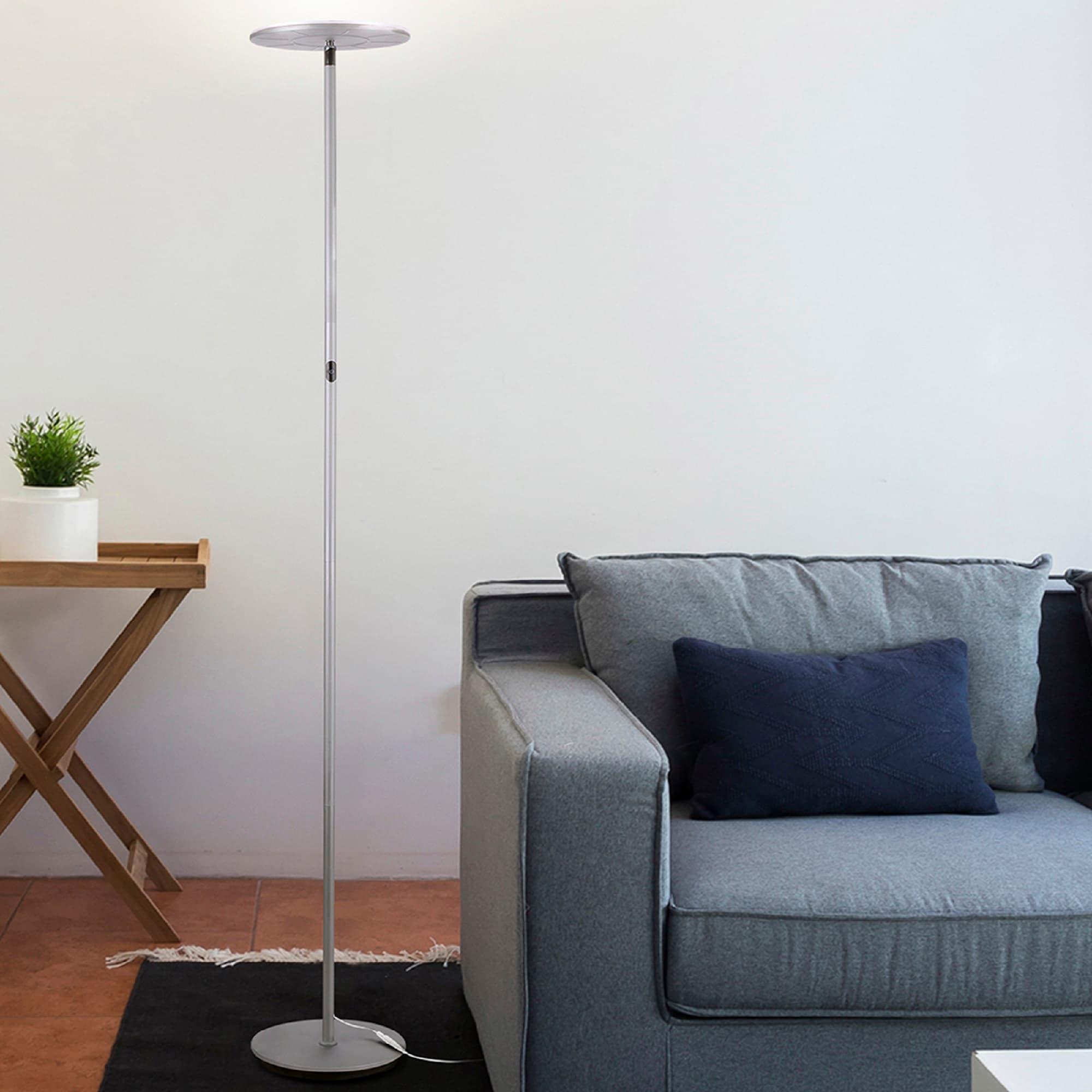 Industrial Dimmable LED Floor Lamp with Adjustable Head