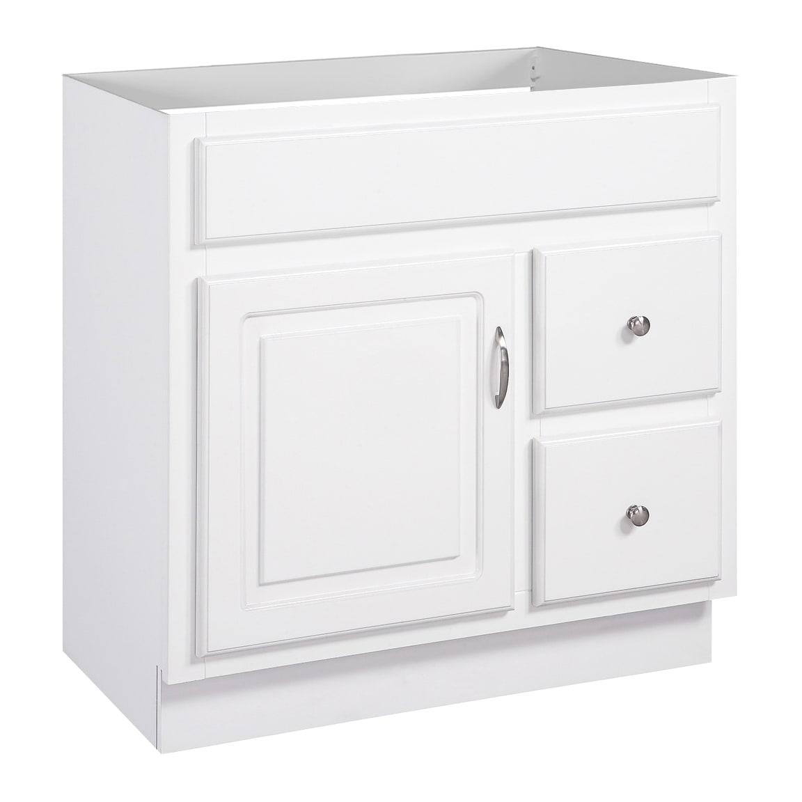 Design House Concord Bathroom Vanity Without Top in White, Unassembled, 30-inch