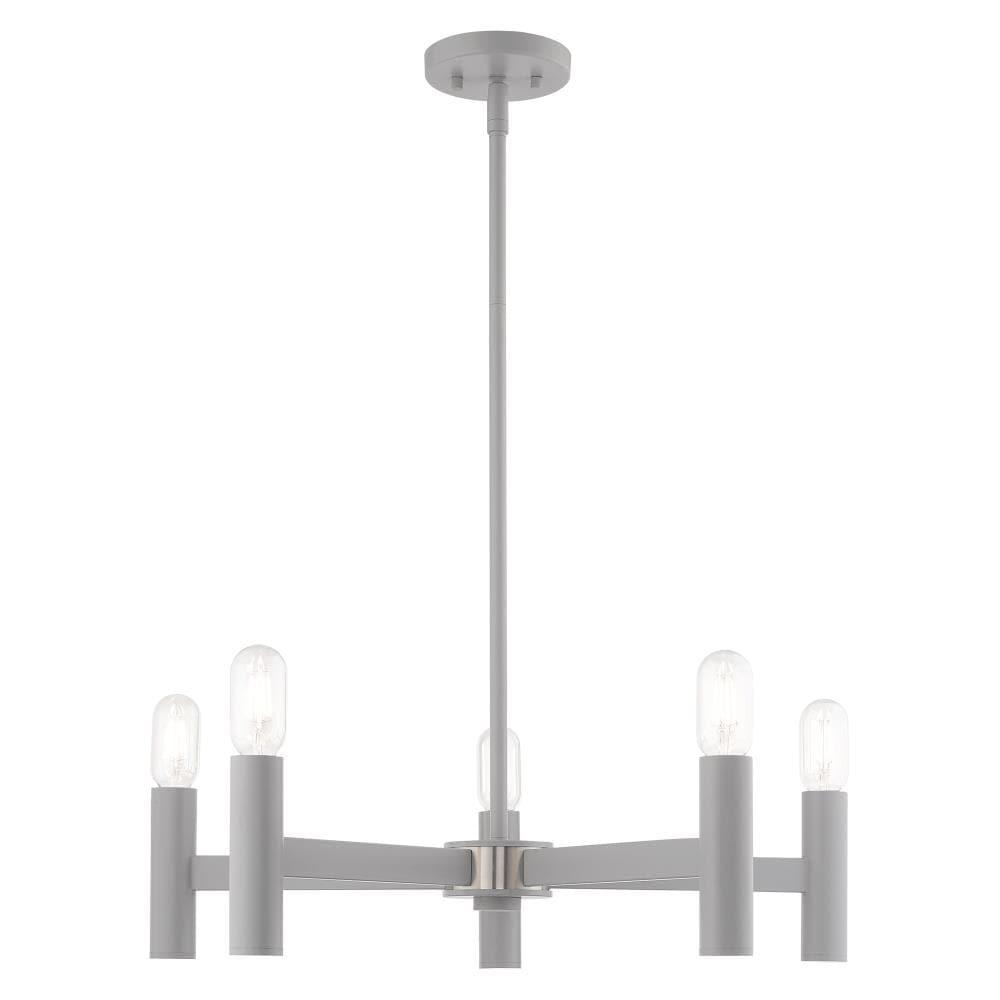 Livex Lighting Copenhagen 5 - Light Chandelier in  Nordic Gray