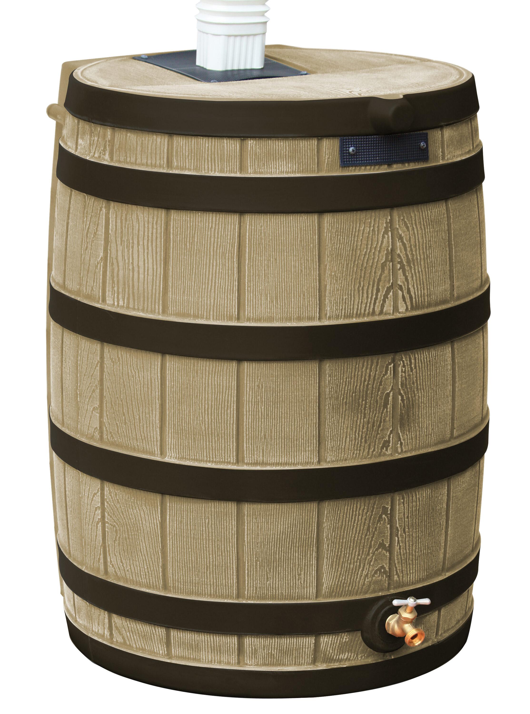 Good Ideas Good Ideas Rain Wizard Whiskey Style Rain Barrel with Overflow and Spigot