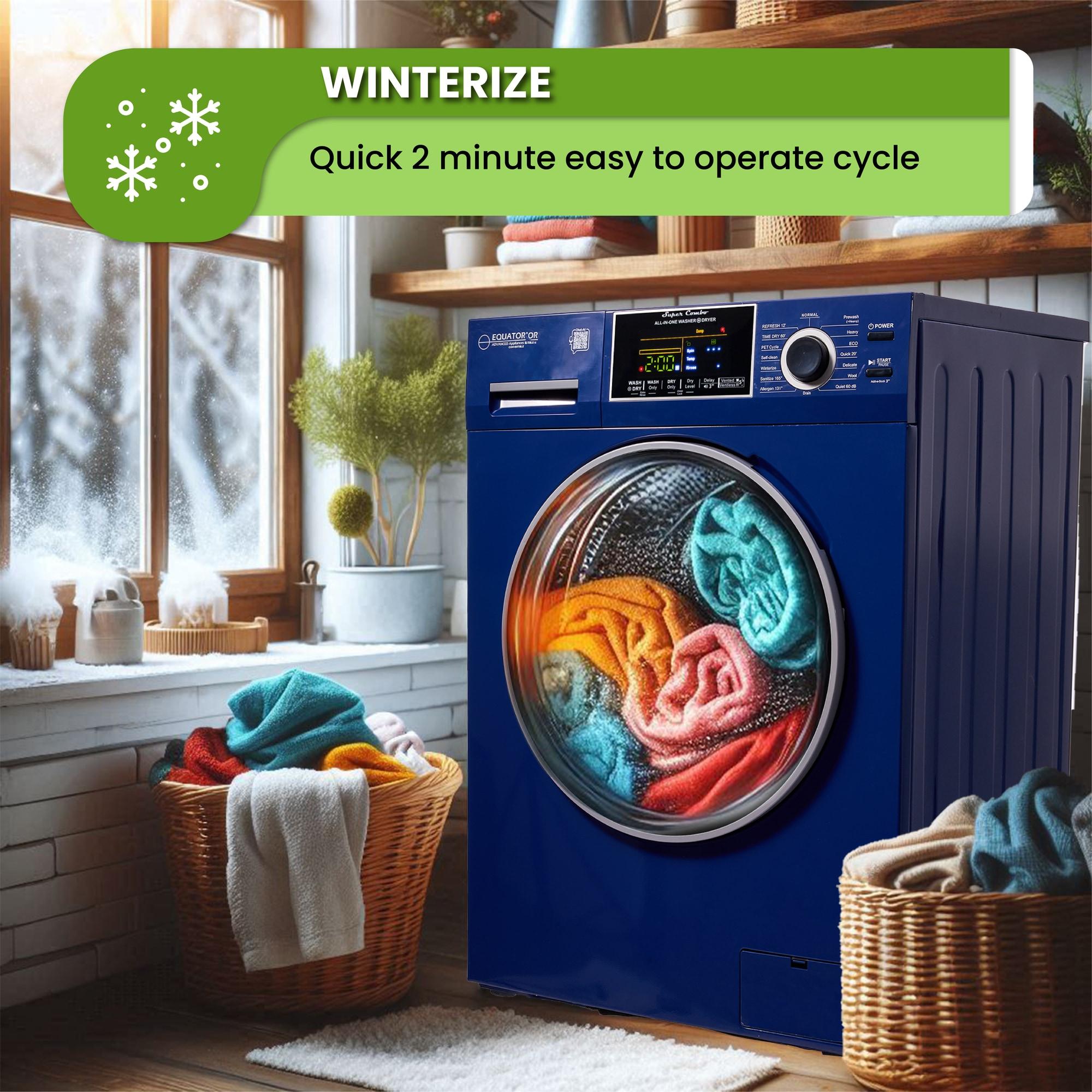 Equator All-In-One VENTED/VENTLESS Washer-Dryer 1.9cf/18lb SANITIZE 1400RPM 110V