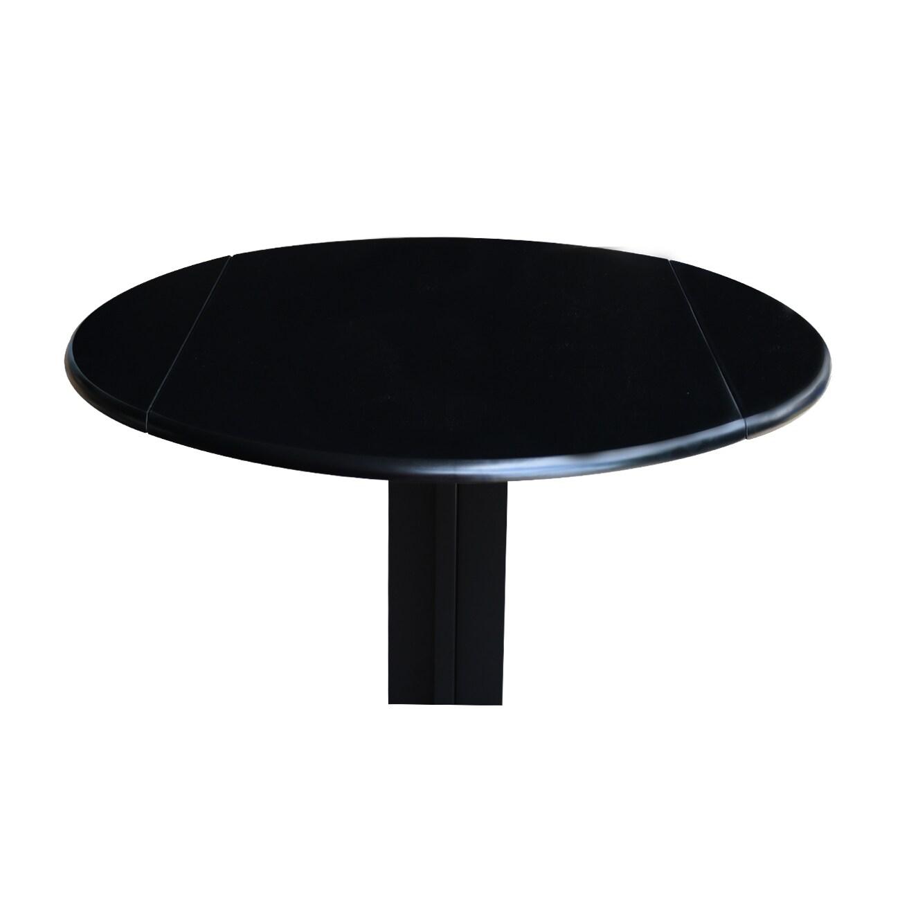 36" Dual Dining Drop Leaf Dining Table Black - International Concepts