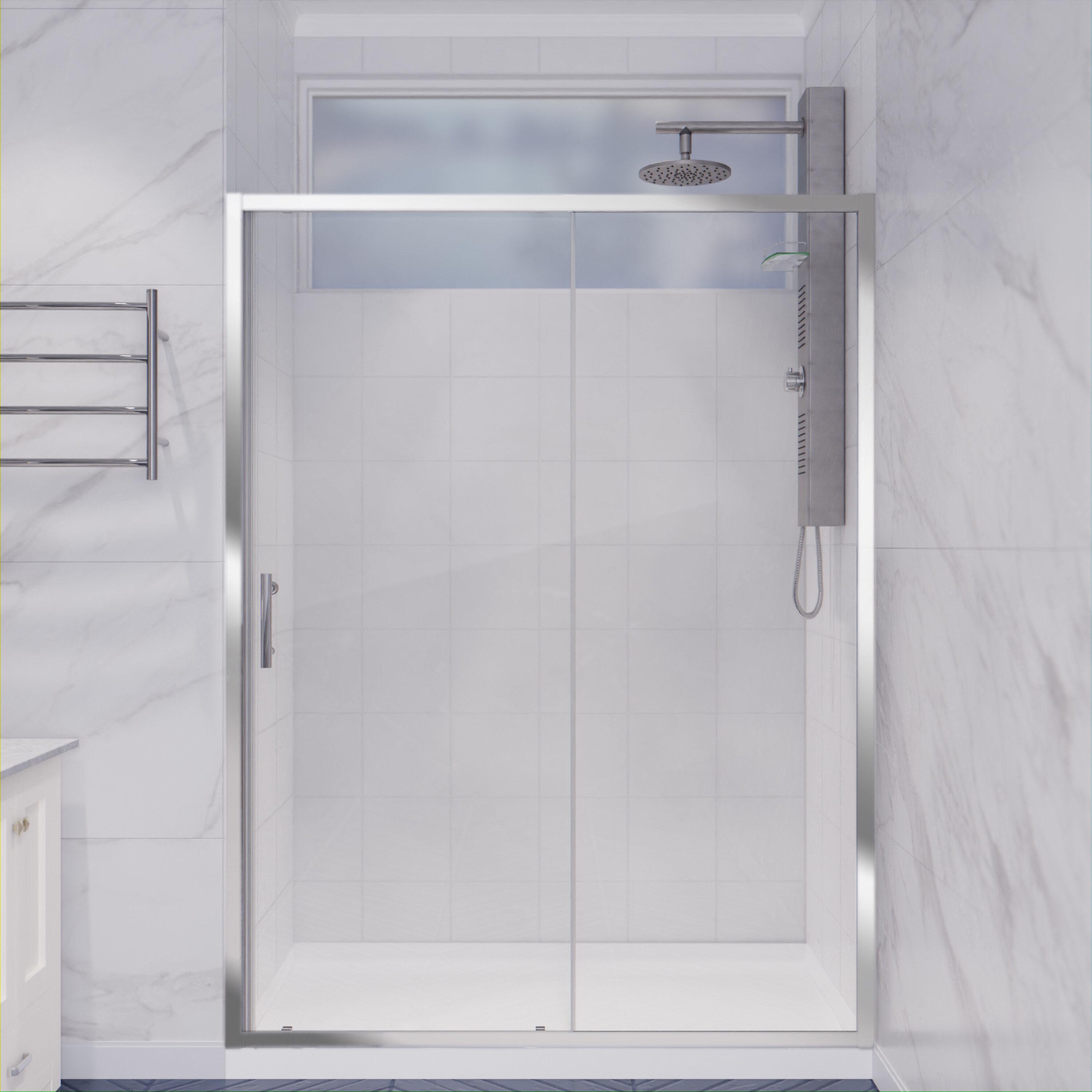 Halberd Series 48" W x 72" H Single Sliding Framed Shower Door