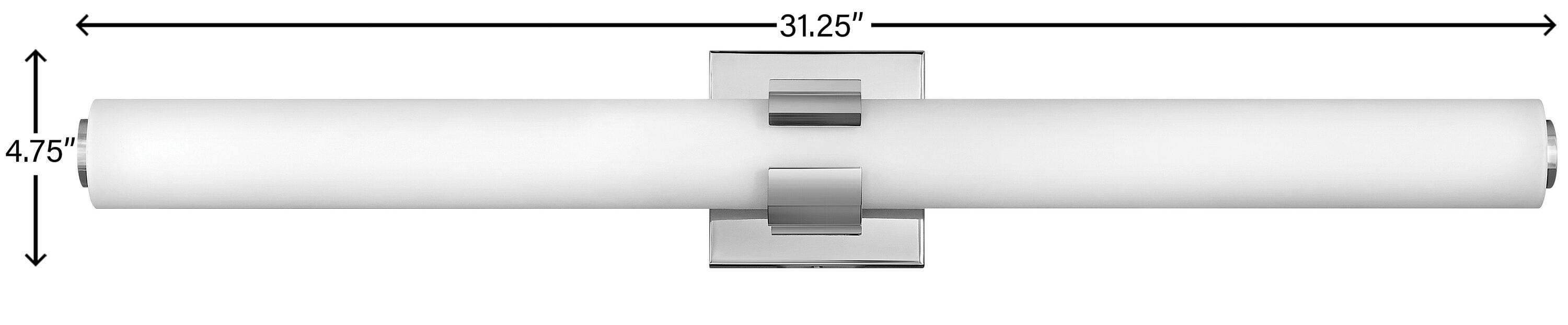 Hinkley Aiden Integrated LED Bath Vanity Bar w/ Etched White Glass