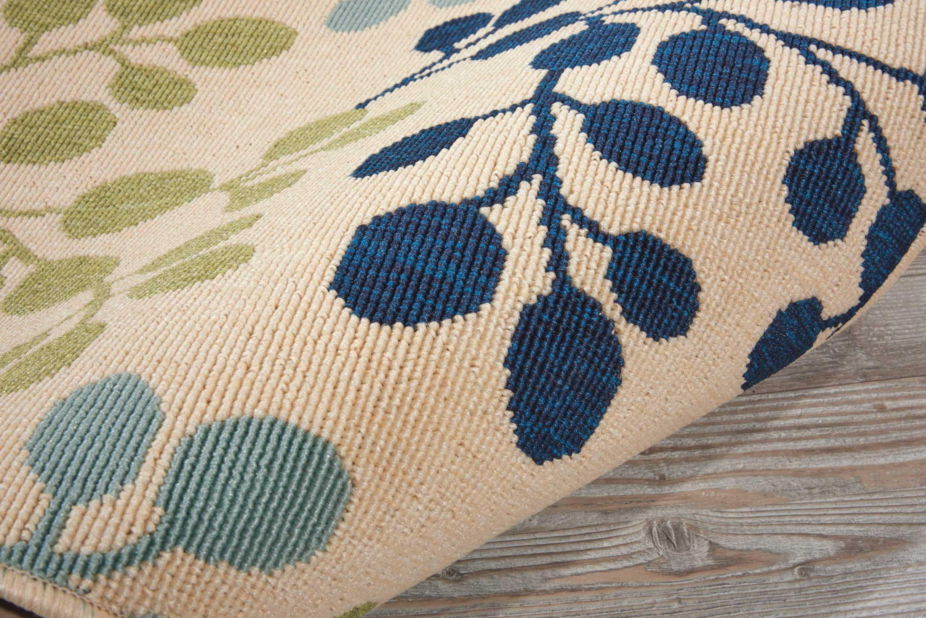 Nourison Caribbean Ivory Indoor/Outdoor Area Rug CRB01 2'3" x 7'6"