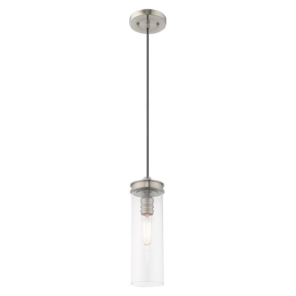 Livex Lighting Art Glass 1 - Light Pendant in  Brushed Nickel