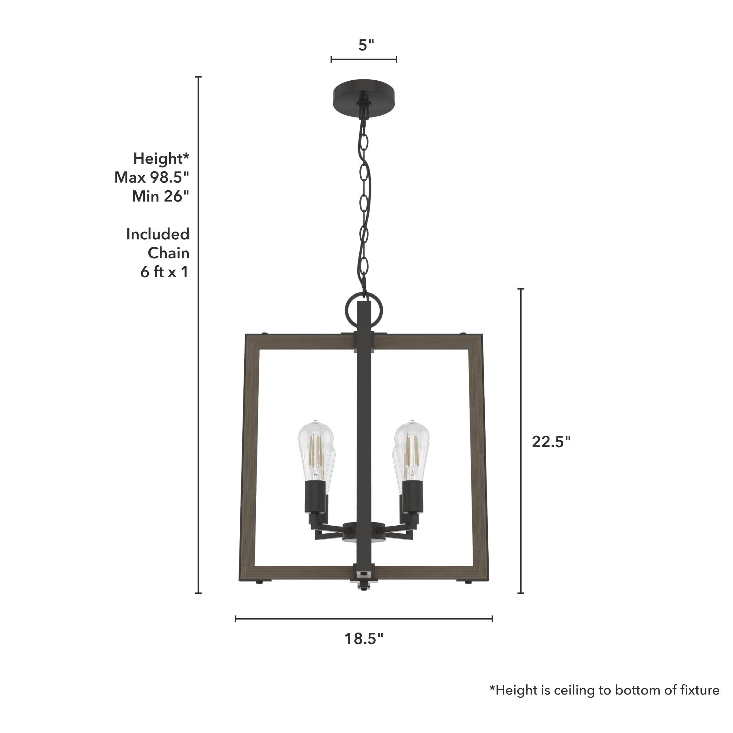 Hunter Fan Woodburn 4 Light 18 Inch Pendant Ceiling Light Fixture