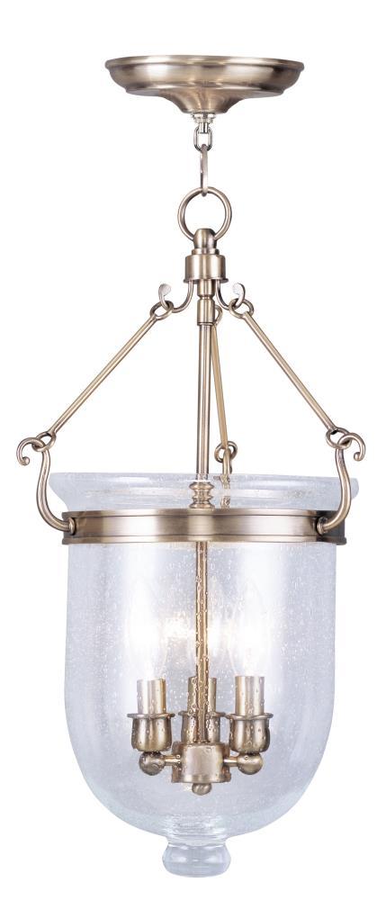 Livex Lighting Jefferson 3 - Light Chandelier in  Antique Brass