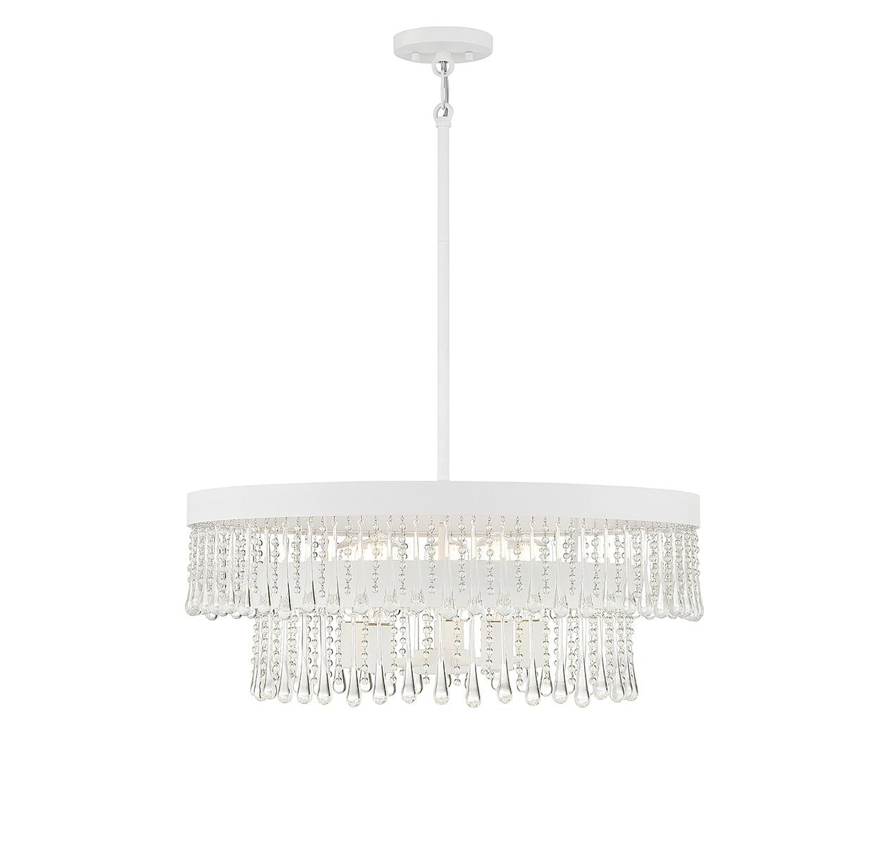 Trade Winds Claire 6-Light Pendant in Bisque White