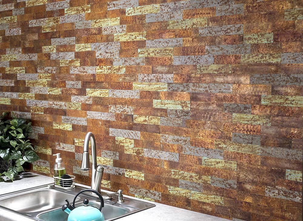Metal Peel and Stick Mosaic Tile