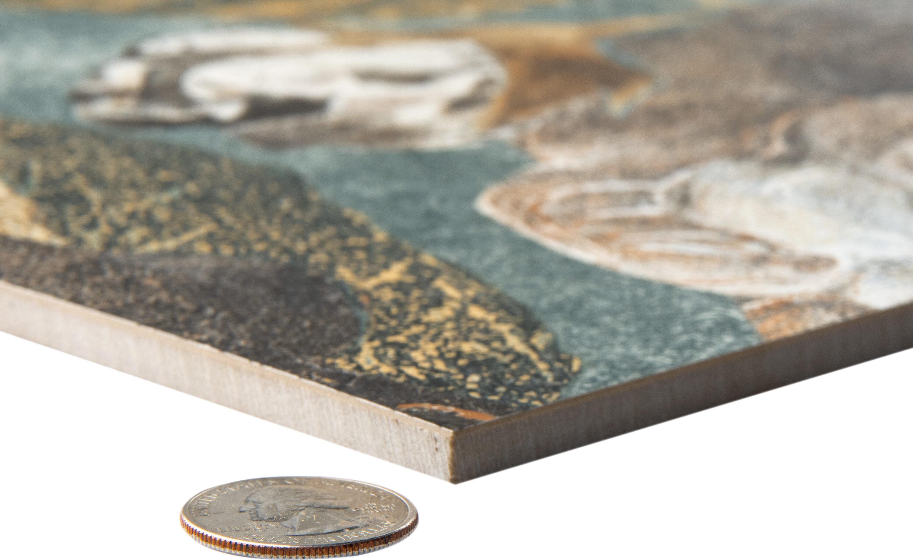 Merola Tile Parete Fiori 24" x 47" Porcelain Natural / Floral Wall & Floor Tile