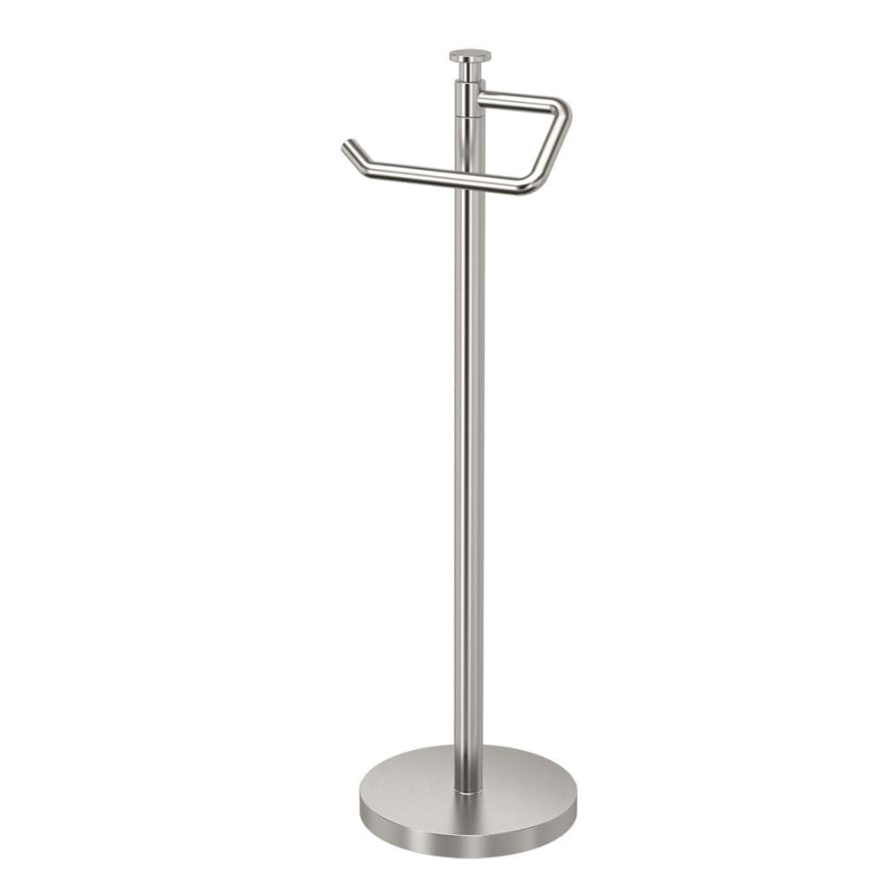 Free Standing Toilet Paper Holder with Weighted and Padded Base | 23.68"H Toilet Paper Roll Holder Stand for Bathroom