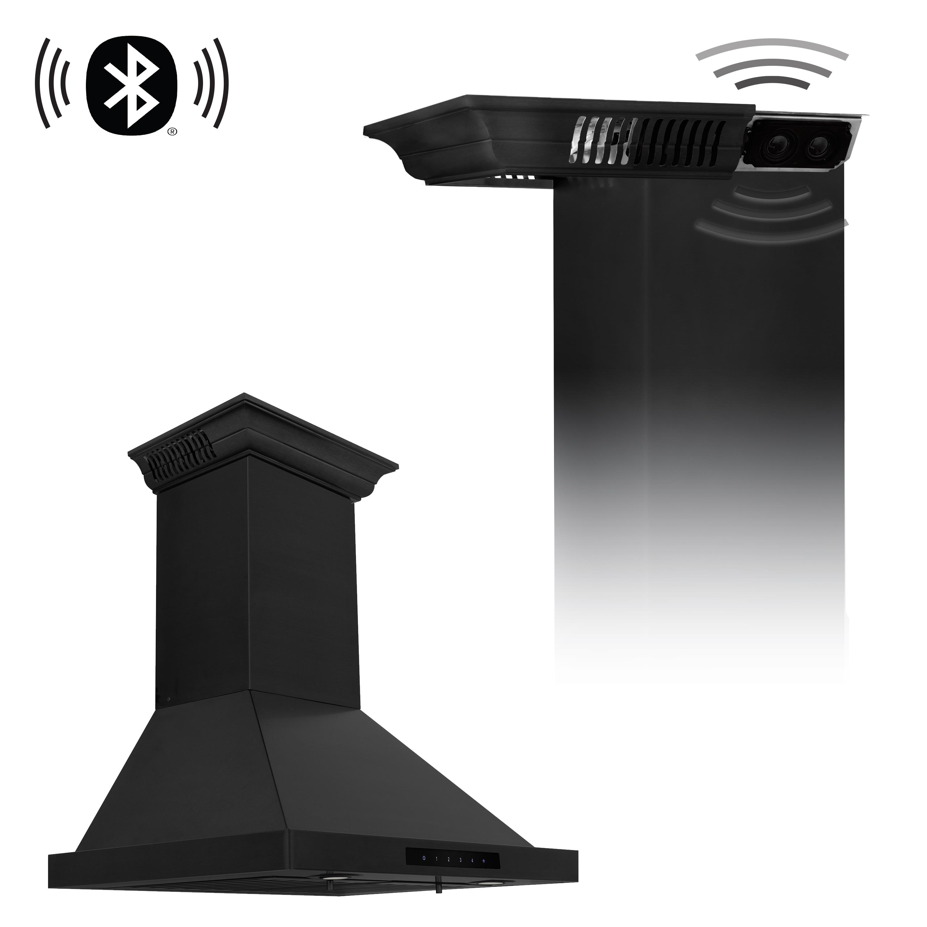 24" Crown Sound 400 CFM Ducted Wall Mount Range Hood with Wi-Fi