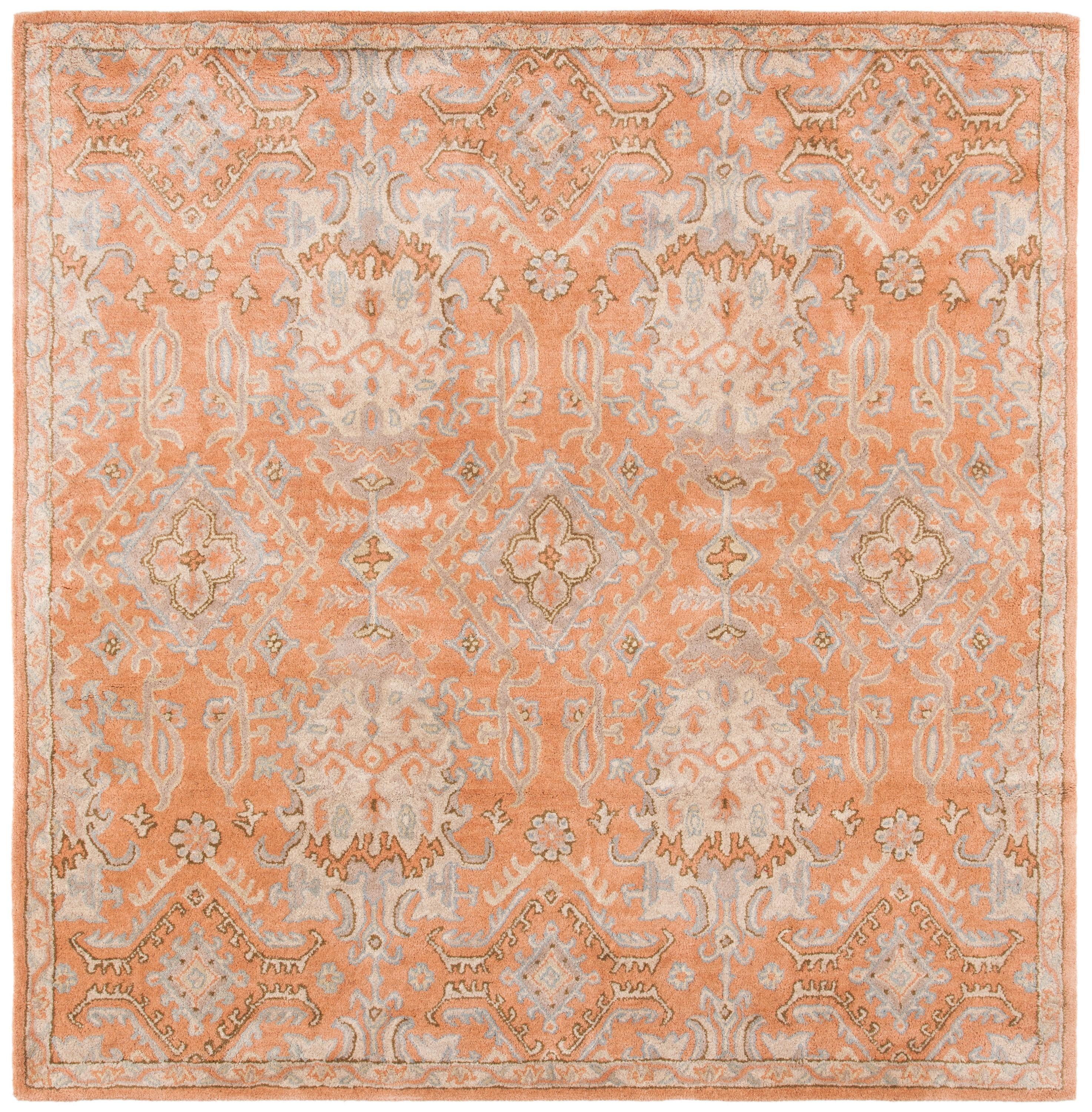 Wyndham WYD203 Hand Tufted Area Rug - Terracotta - 5'x5' - Safavieh.