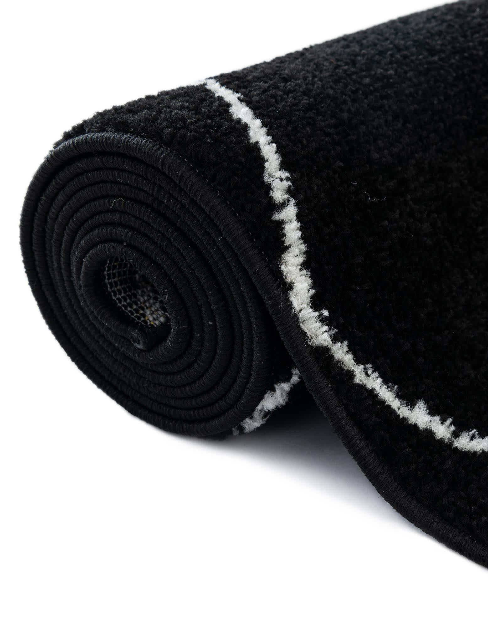 Unique Loom 7' 0 x 10' 0 Trellis Frieze Geometric Black Area Rug