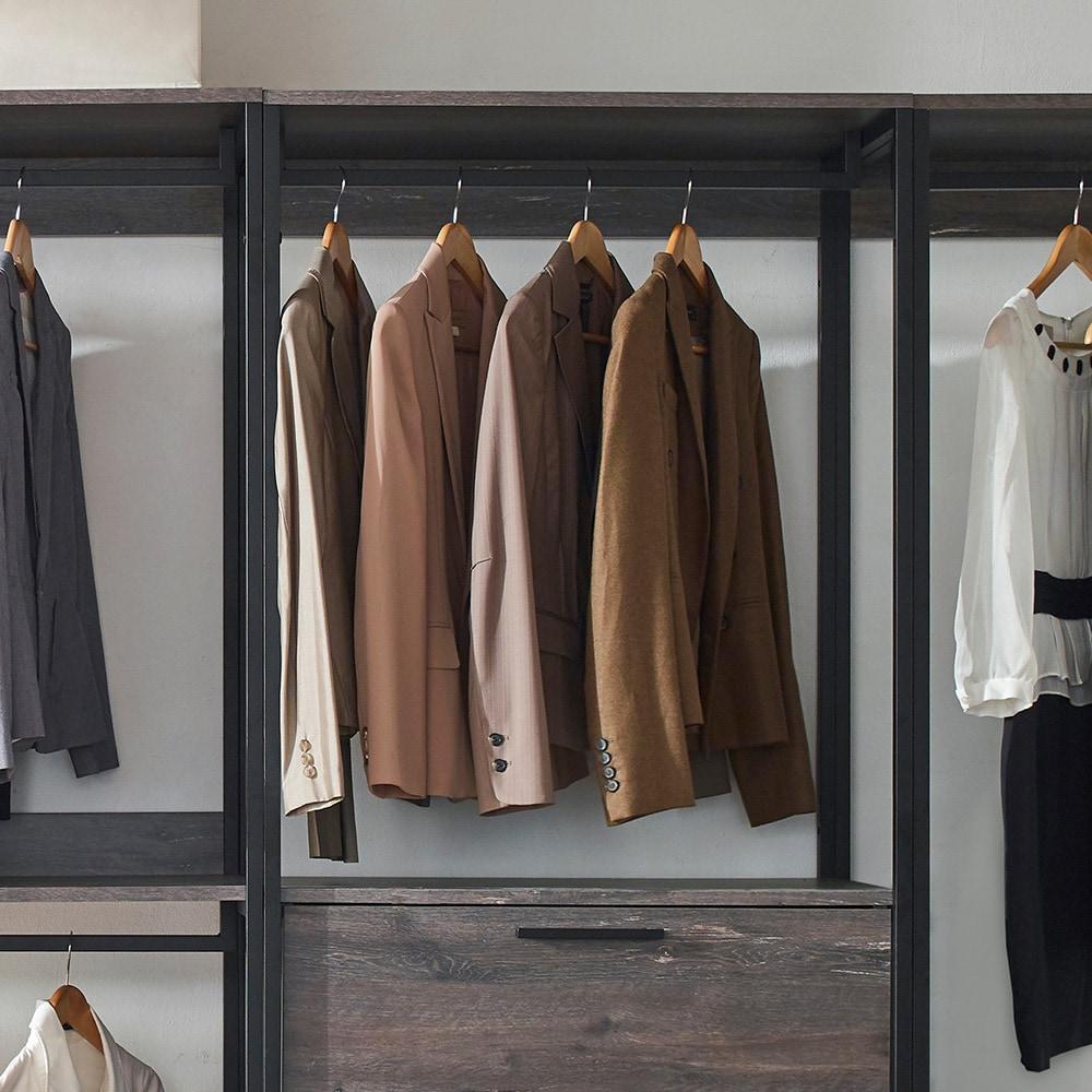 Klair Living Monica Wood Walk-in Closet System in Rustic Gray