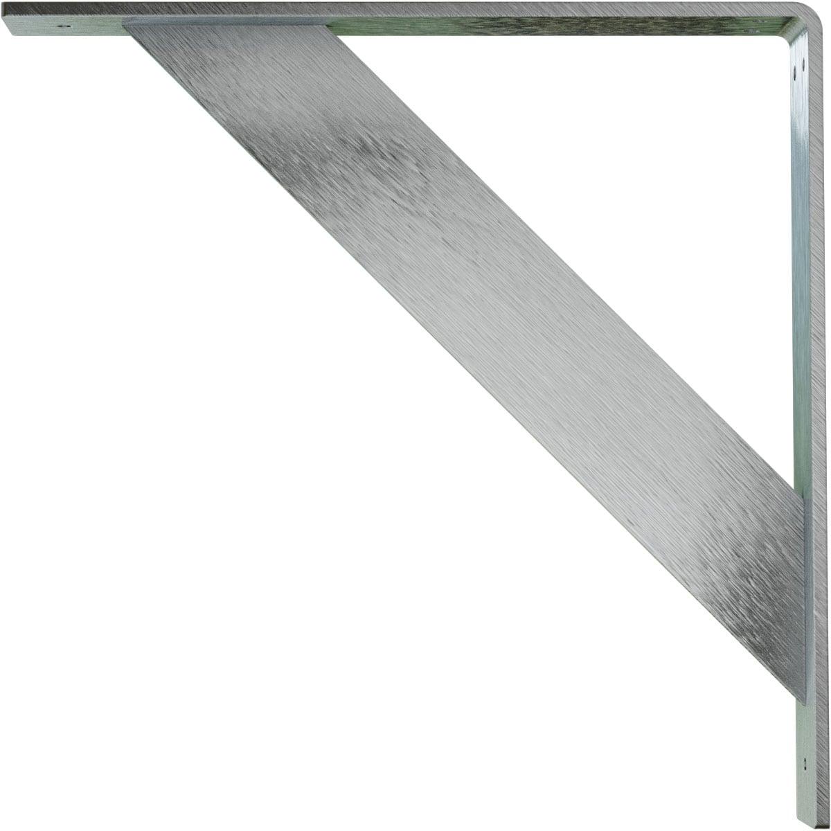 Ekena Millwork 2"W x 14"D x 14"H Traditional Steel Bracket, Unfinished