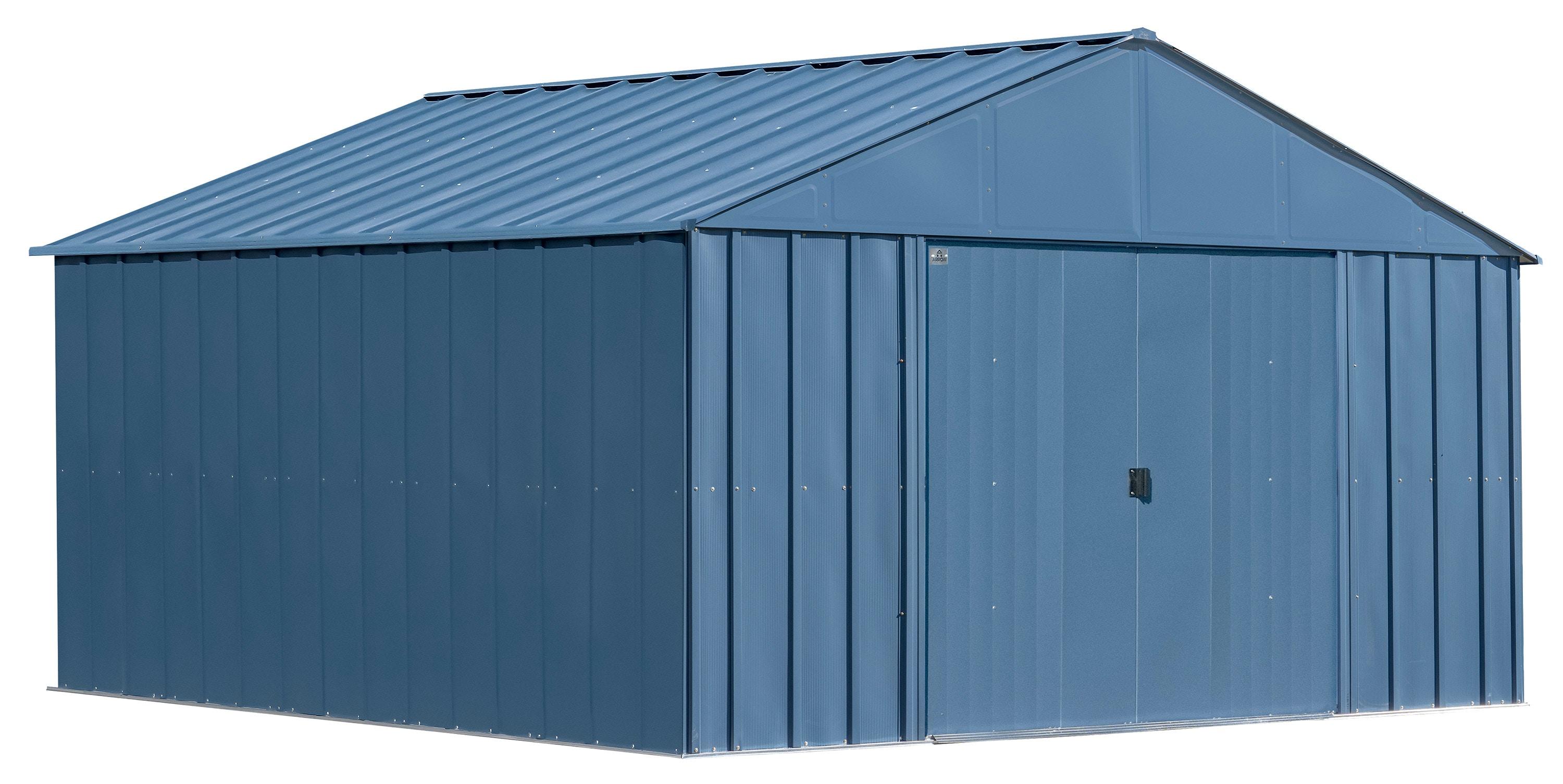 12 ft. W x 12 ft. D Galvanized Steel Storage Shed