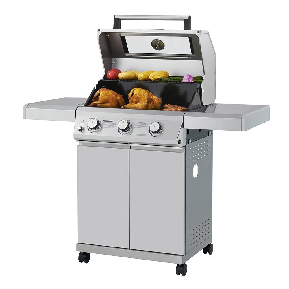 Monument Grills 35000 3-Burner Propane Gas Grill In Stainless With LED Controls