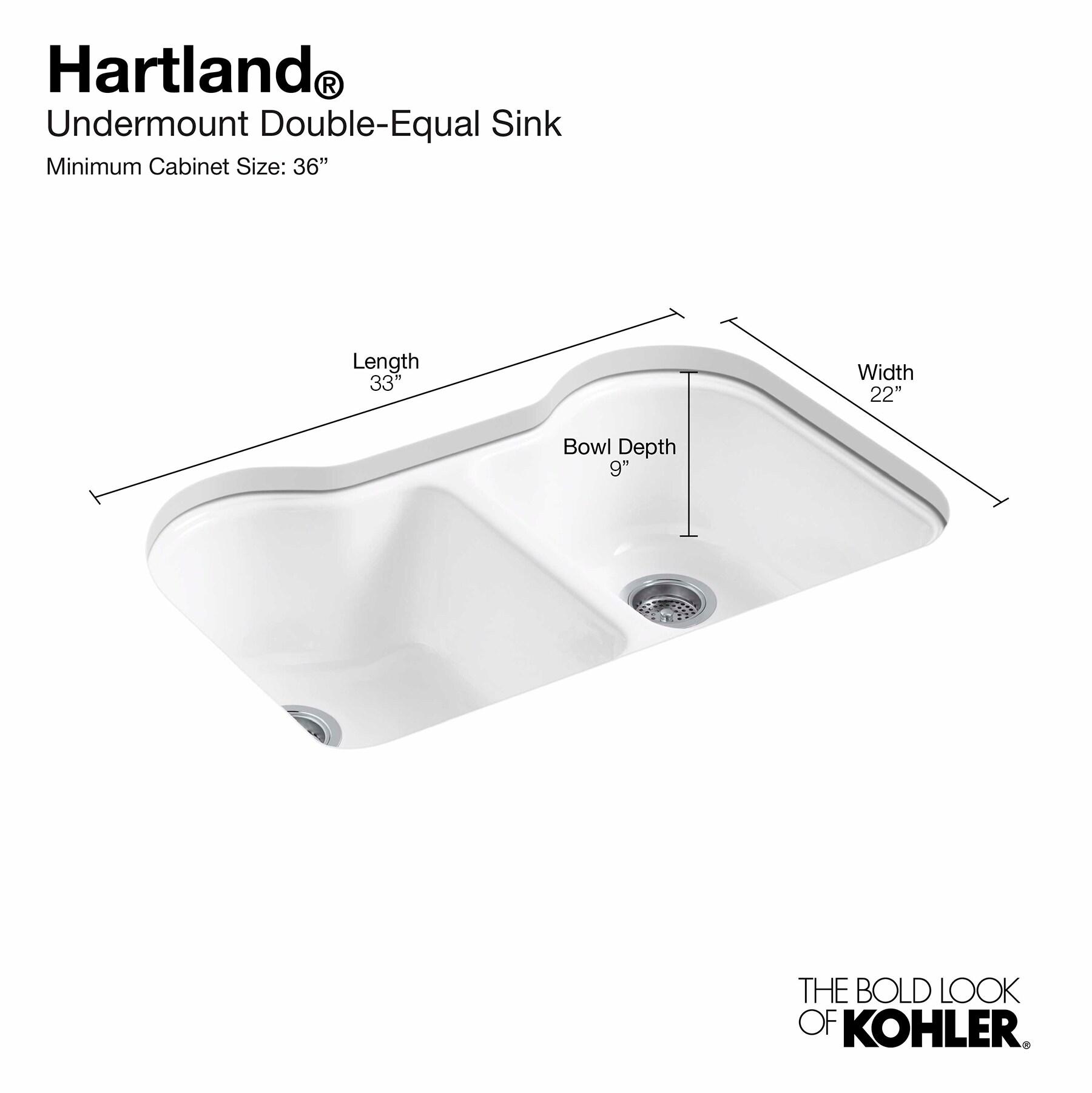 Hartland® 33" L x 22" W Undermount Kitchen Sink
