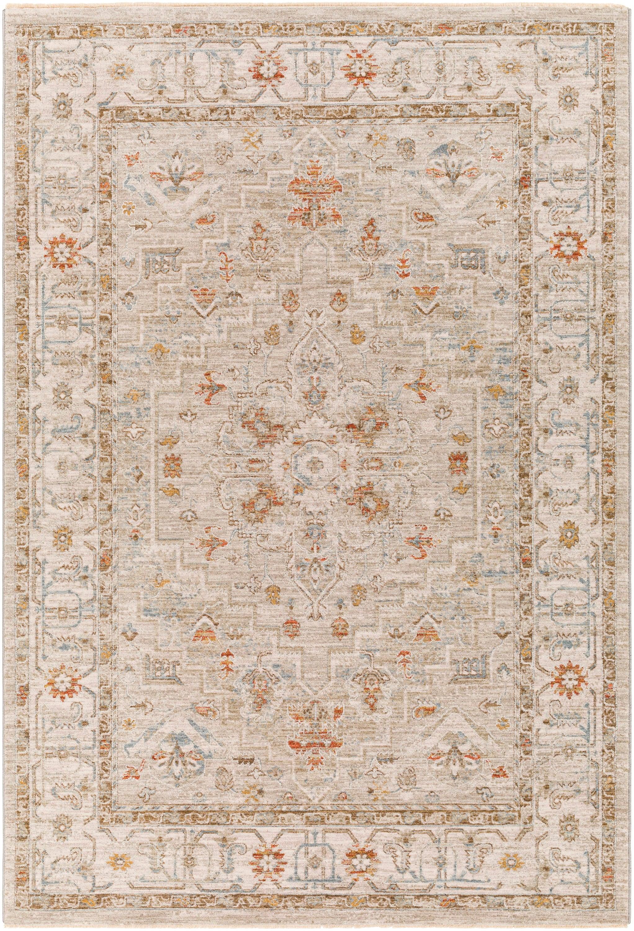 Easy-Care Reversible Rectangular Rug in Stain-Resistant Gray