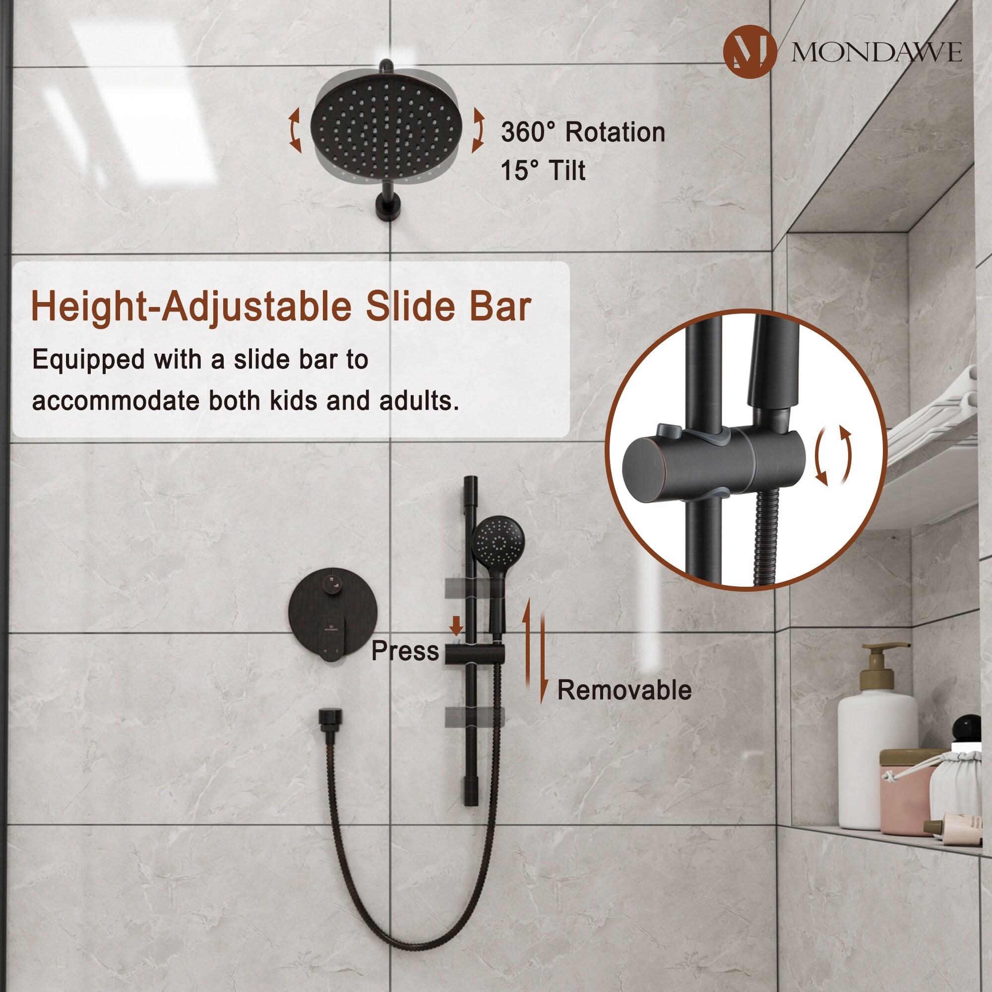 Calliope Wall Mounted 2-Function Retro Pressure-Balanced Shower System with 3 Setting Handheld