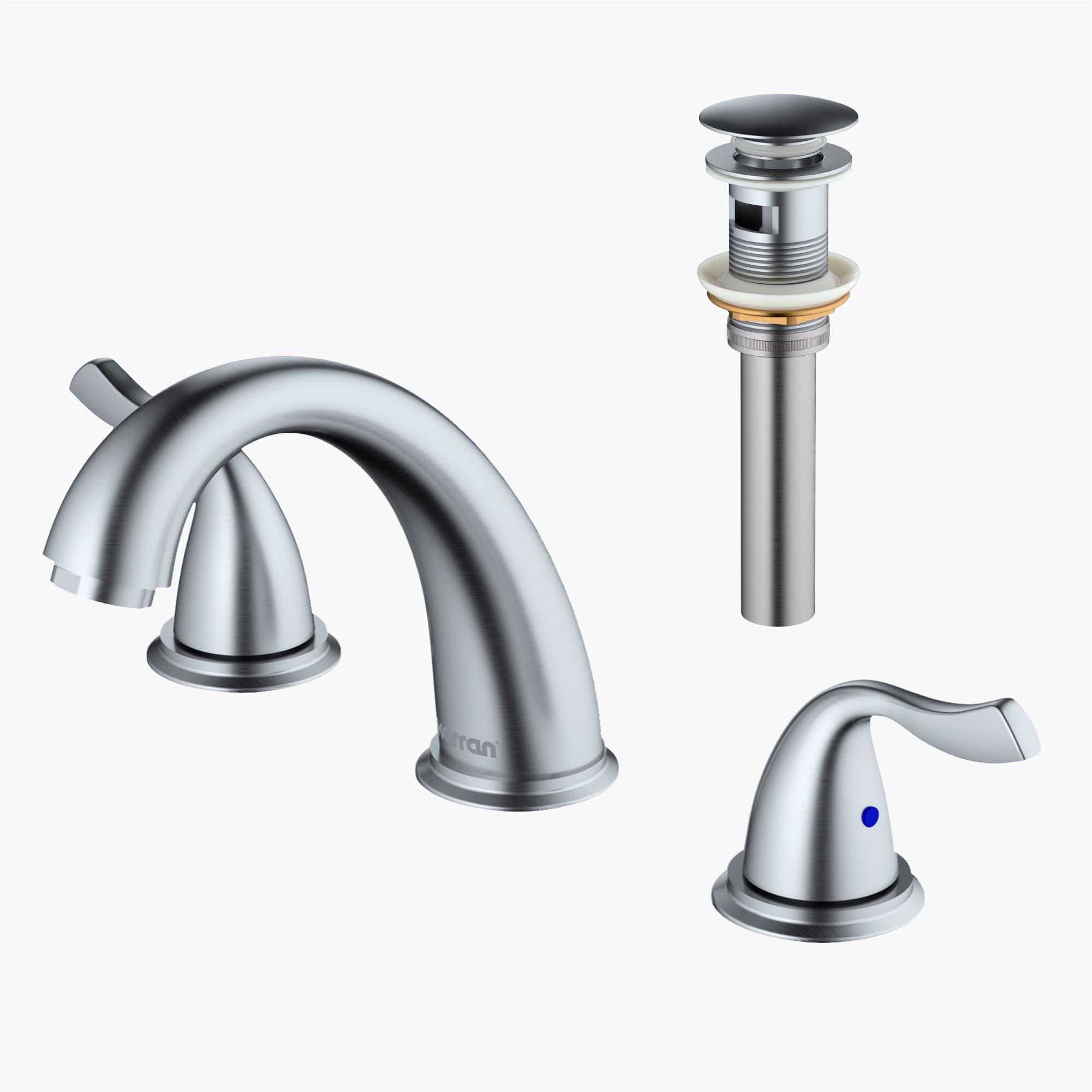 Karran Fulham 8 In. Widespread 2-Handle Bathroom Faucet With Matching Pop-up Drain