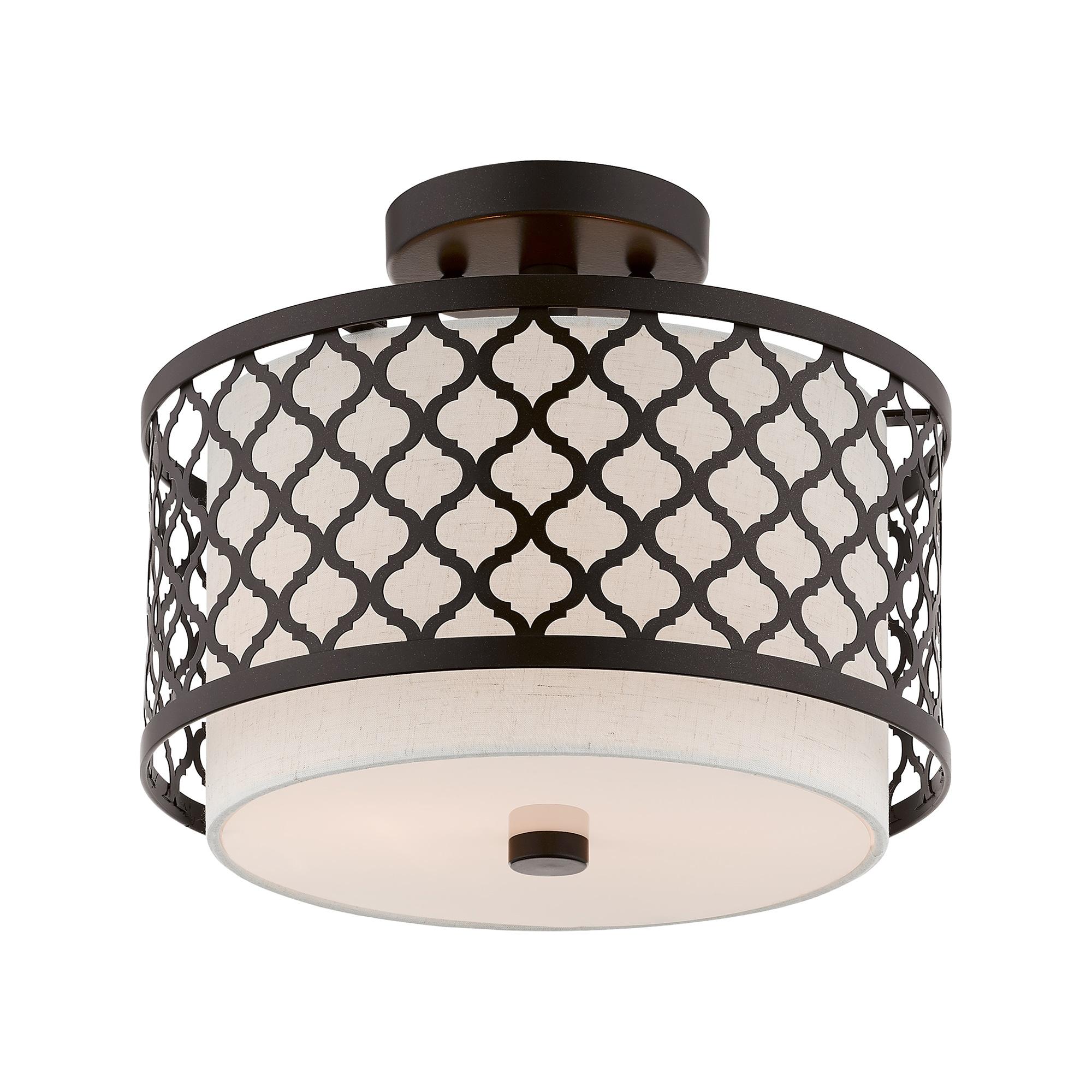 Livex Lighting Arabesque 2 - Light Semi-Flush Mount in  English Bronze