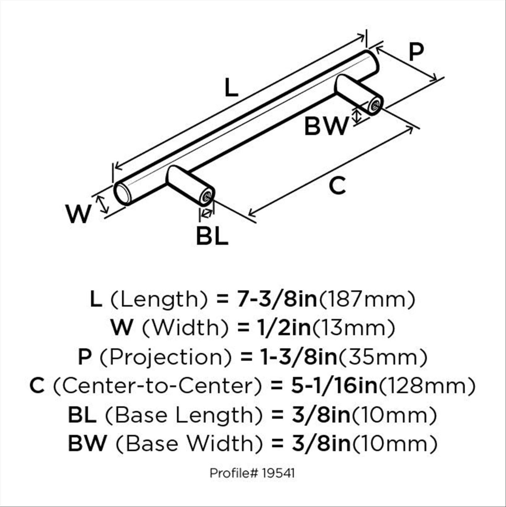 Amerock Bar Pulls for Cabinets, Drawers, or Furniture; 10 Pack