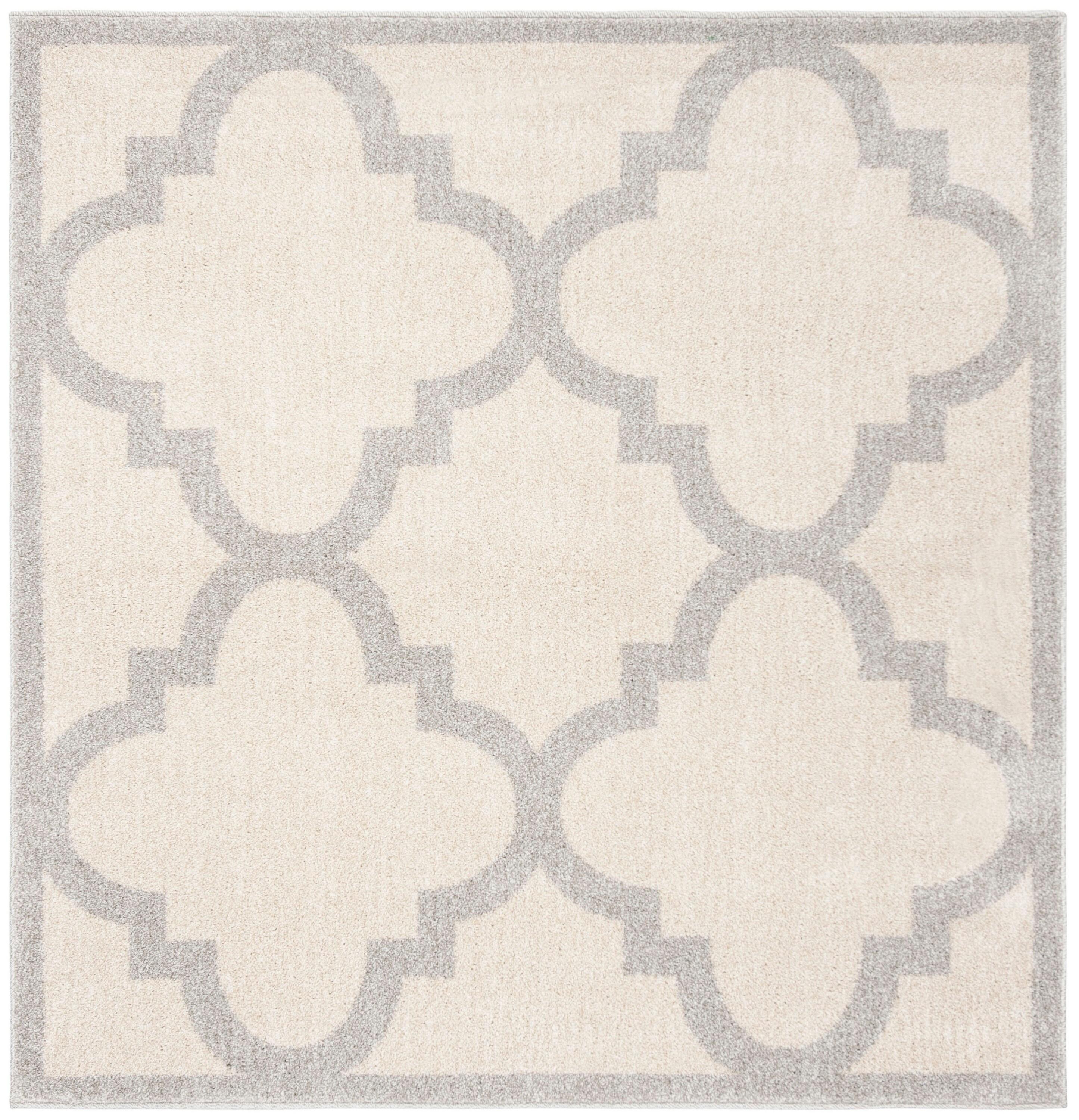 Amherst AMT423 Power Loomed Indoor Area Rug - Beige/Light Grey - 5'x5' - Safavieh