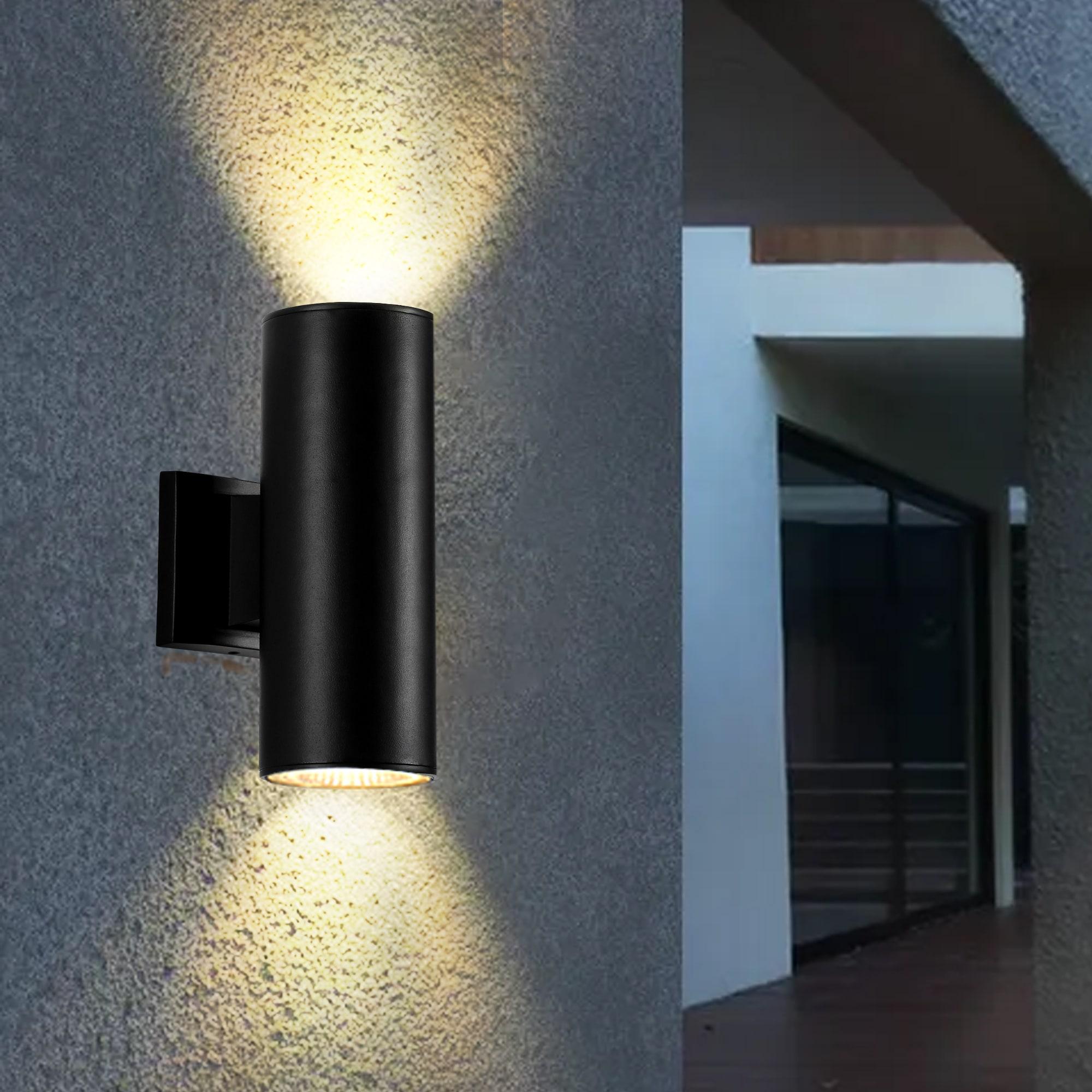 Spitzer 11 in. H Black LED Outdoor Wall Sconce