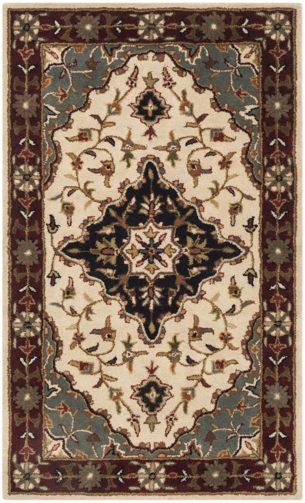 Heritage HG760 Hand Tufted Area Rug - Ivory/Red - 4'x6' - Safavieh.