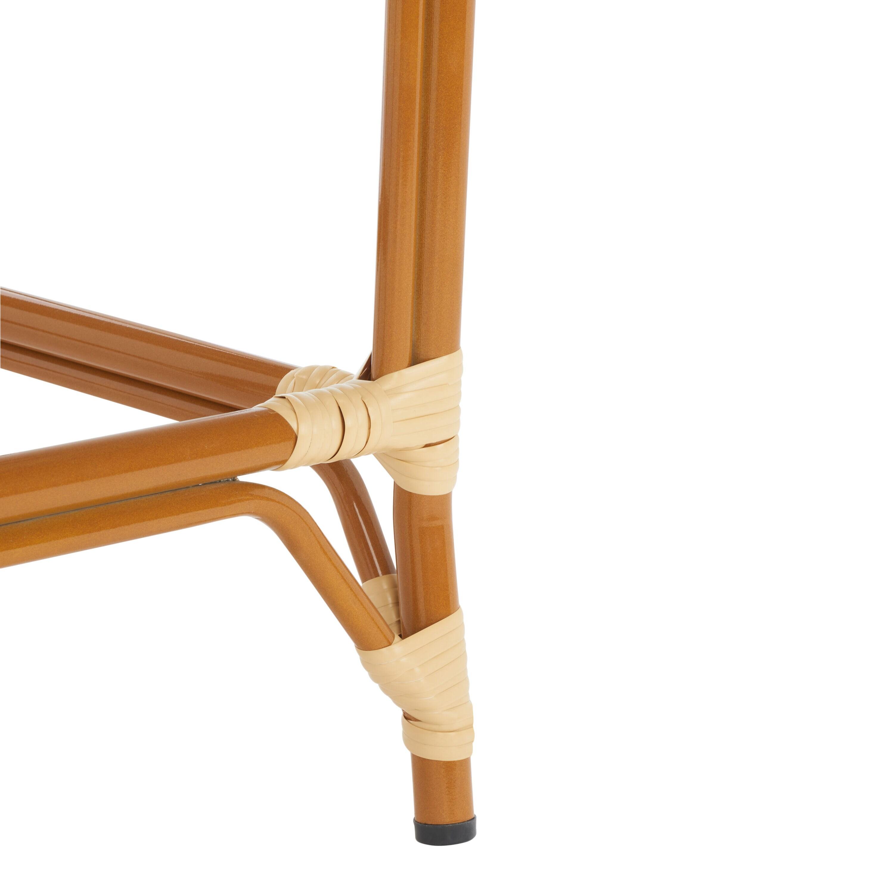 California Counter Stool With Arms - Indoor/Outdoor - PAT7533 - Natural - Safavieh