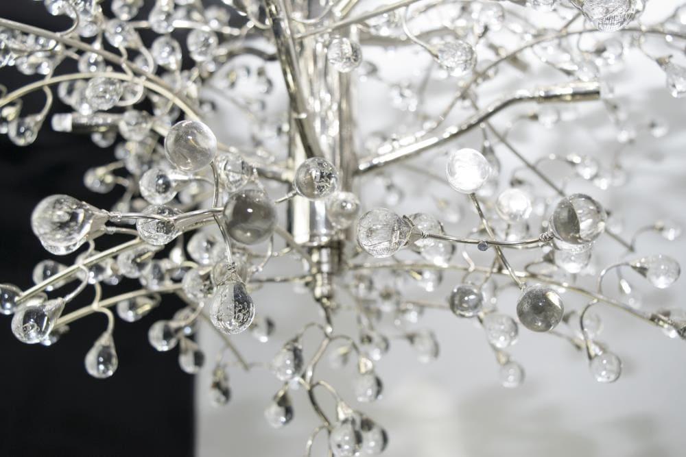 Elegant Polished Nickel 8-Light LED Chandelier with Clear Glass