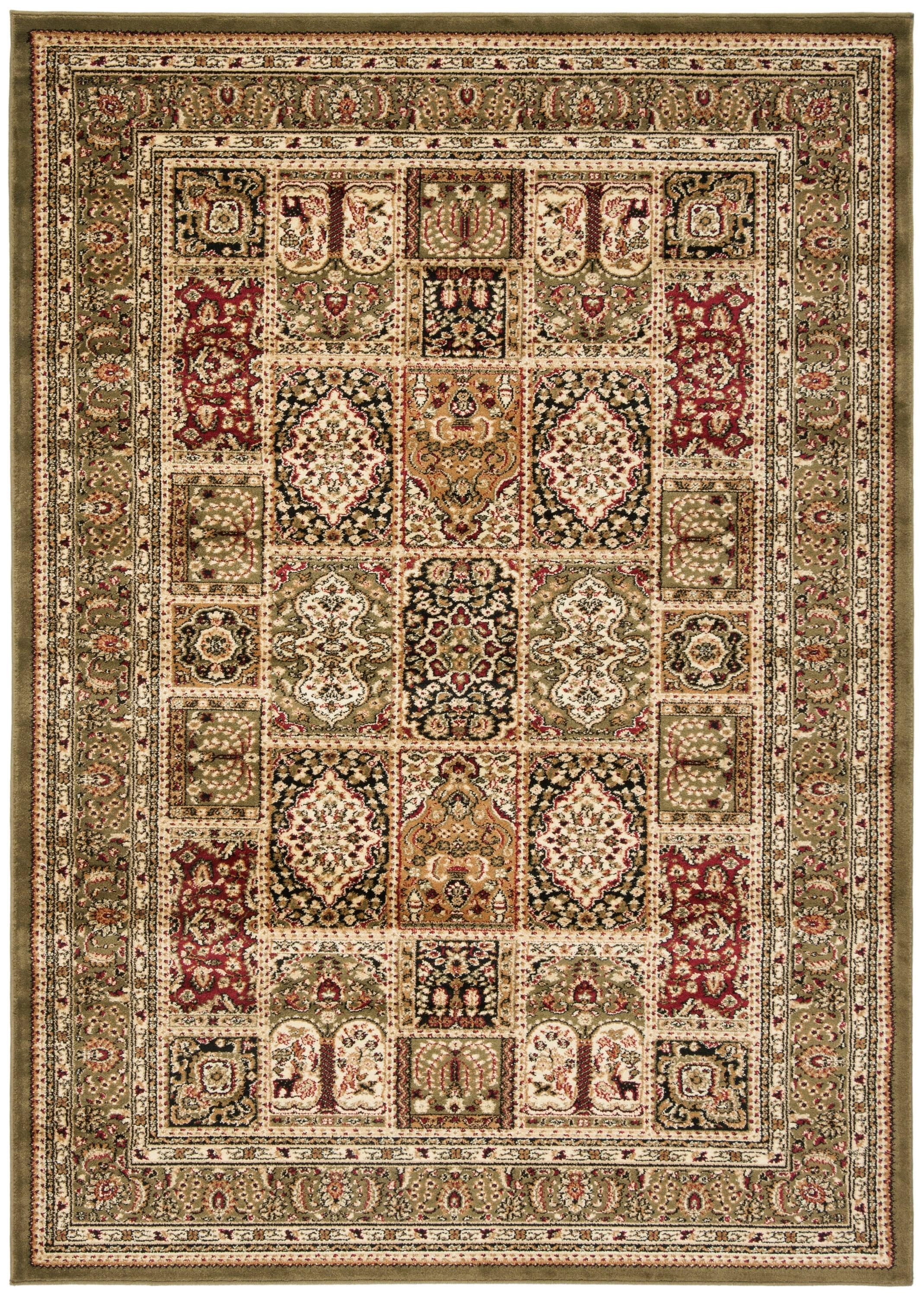 Lyndhurst LNH217 Power Loomed Area Rug - Multi/Green - 6'x9' - Safavieh.