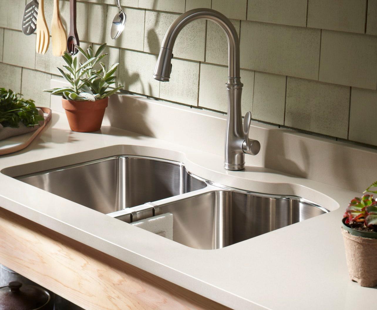 Bellera™ Pull Down Single Handle Kitchen Faucet with Handle and Supply Lines