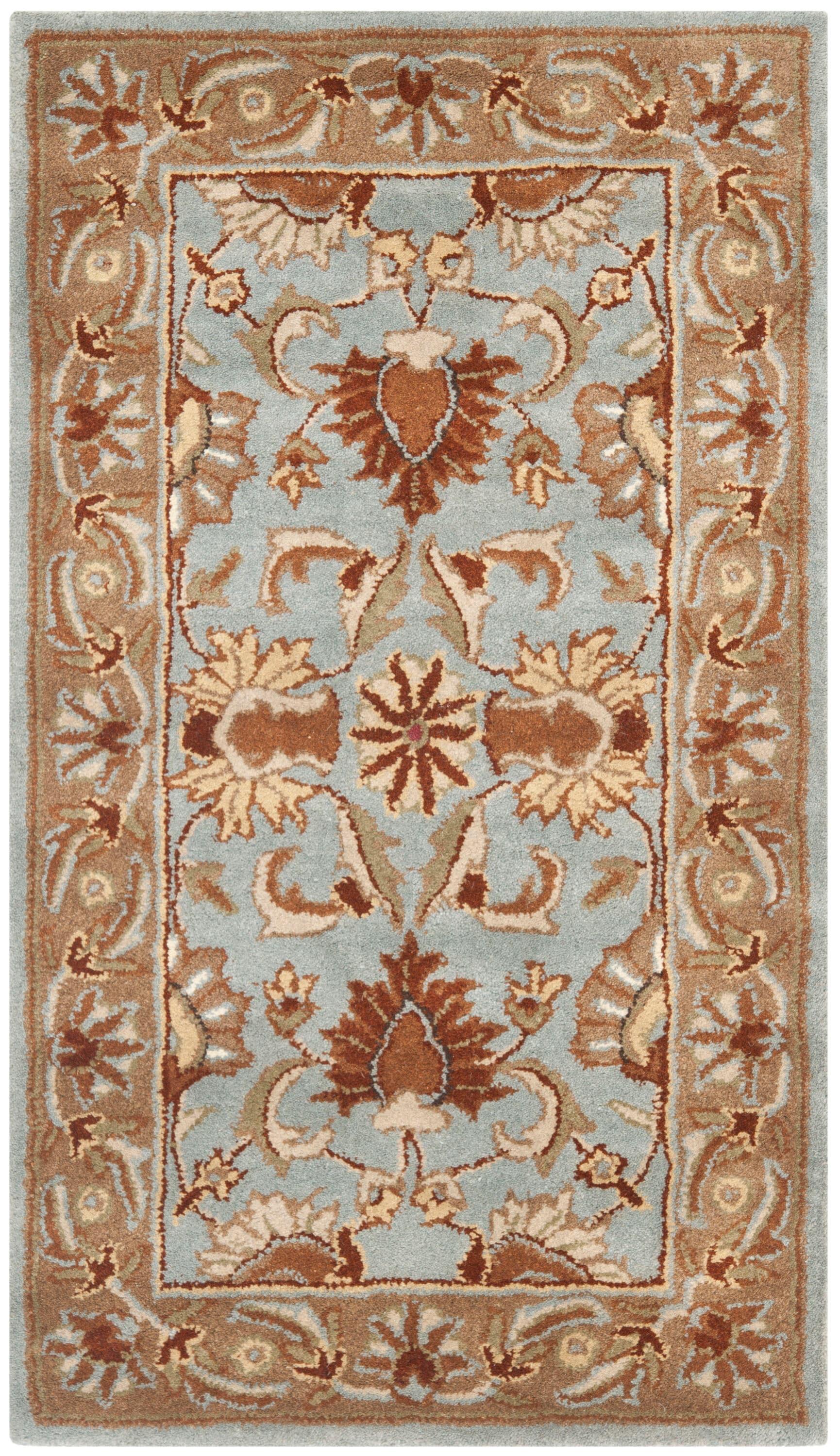 Heritage HG822 Handmade Accent Rug - 2'3"x4' - Blue/Beige - Safavieh
