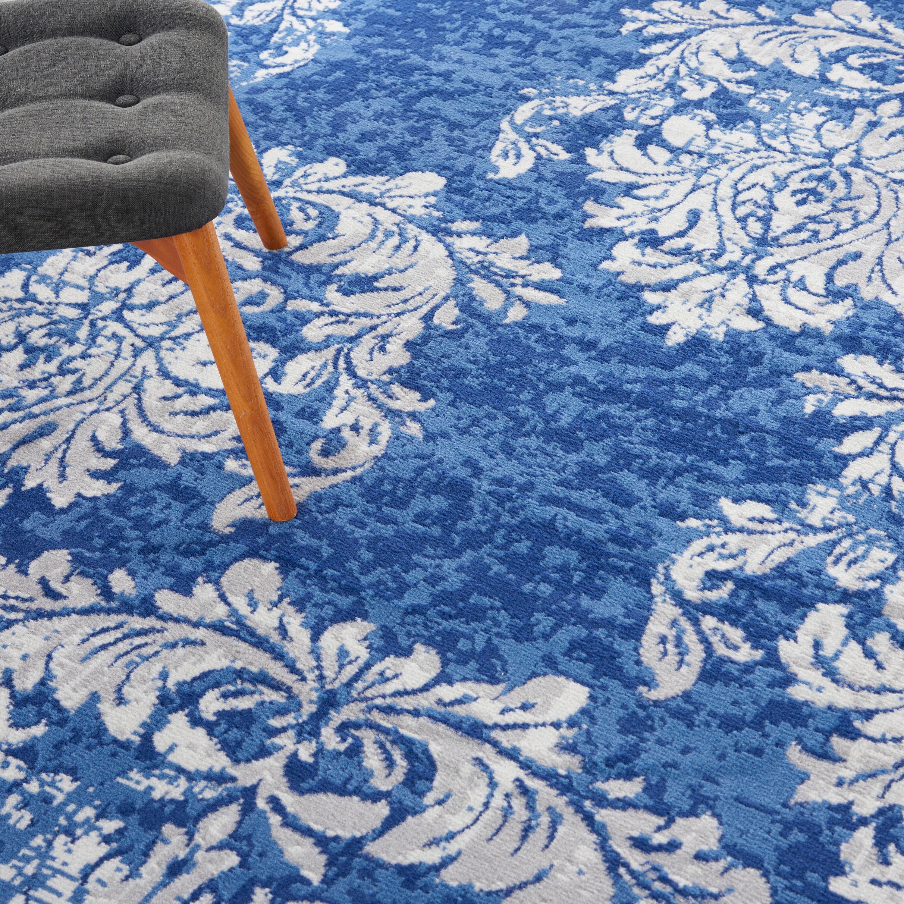 Nourison Whimsicle WHS11 Indoor only Area Rug - Navy Ivory 8' x 10'