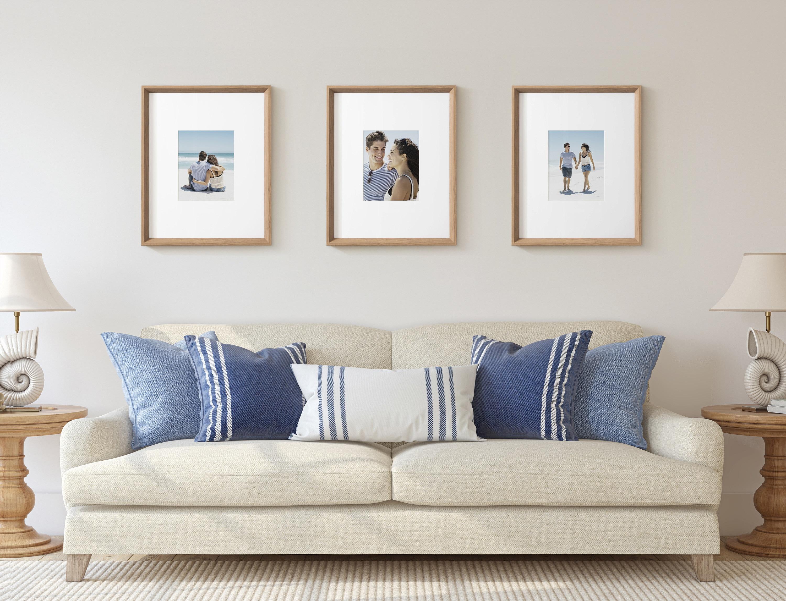 Kate & Laurel All Things Decor (Set of 3) 16"x20" Matted to 8"x10" Calter Modern Wall Picture Frames Brown: Gallery Wall Set