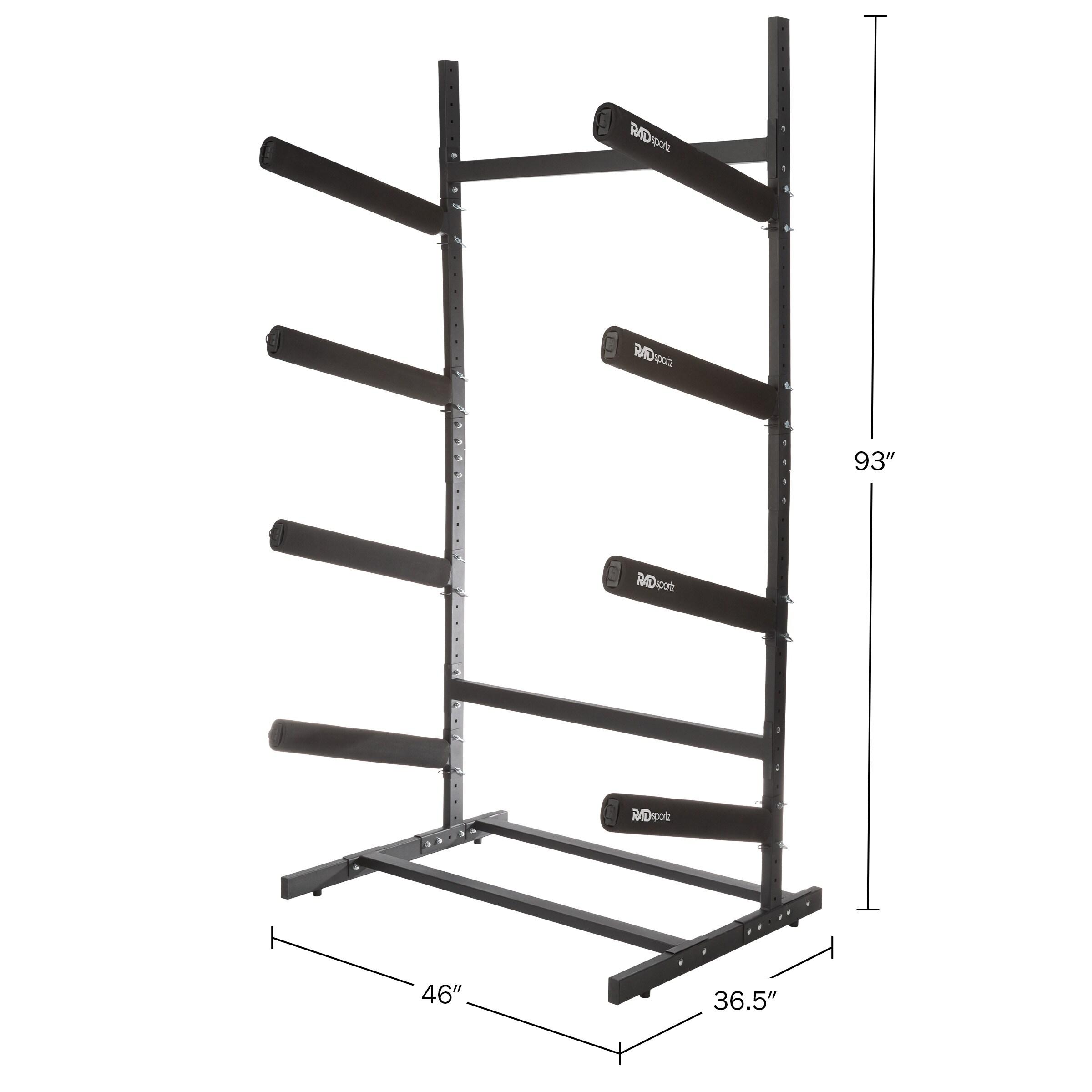 Rad Sportz 4-Level Freestanding Kayak Rack, Black