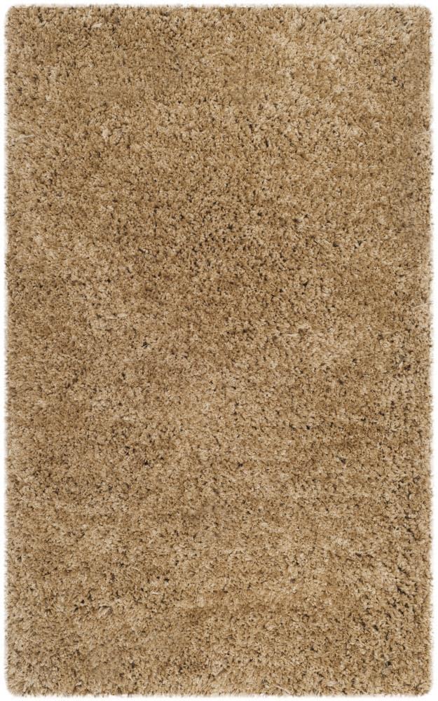 Express Shag SGE620 Hand Tufted Indoor Area Rug - Beige - 5'x8' - Safavieh