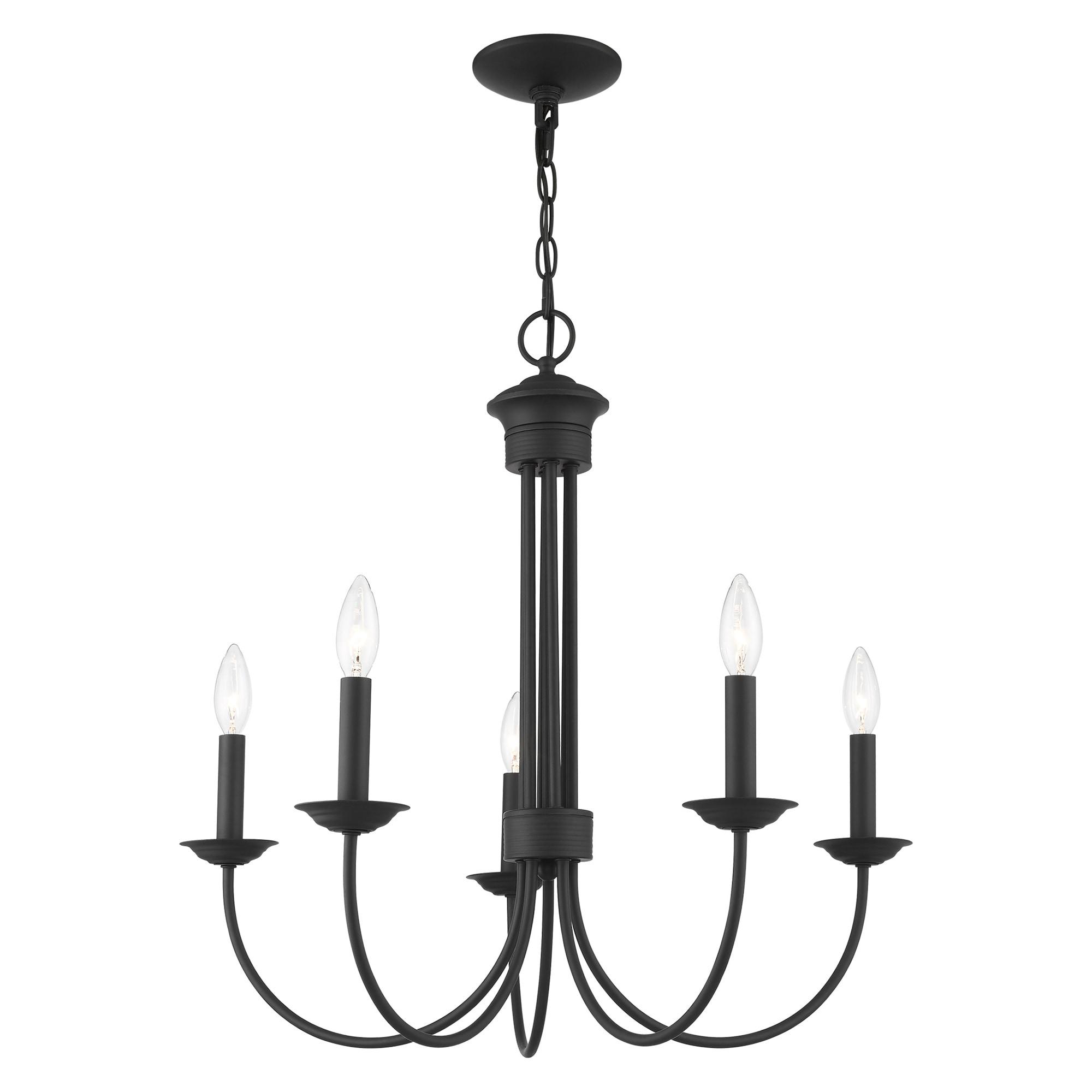 Livex Lighting Estate 5 - Light Chandelier in  Black
