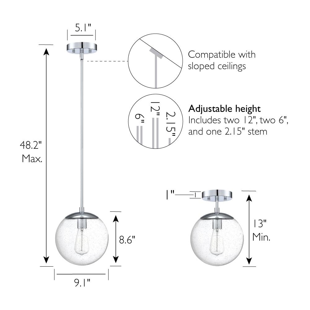 Design House  Gracelyn Pendant Light in Polished Chrome